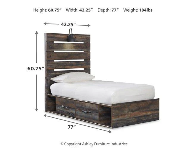 Drystan Bed with 2 Storage Drawers - Image 13