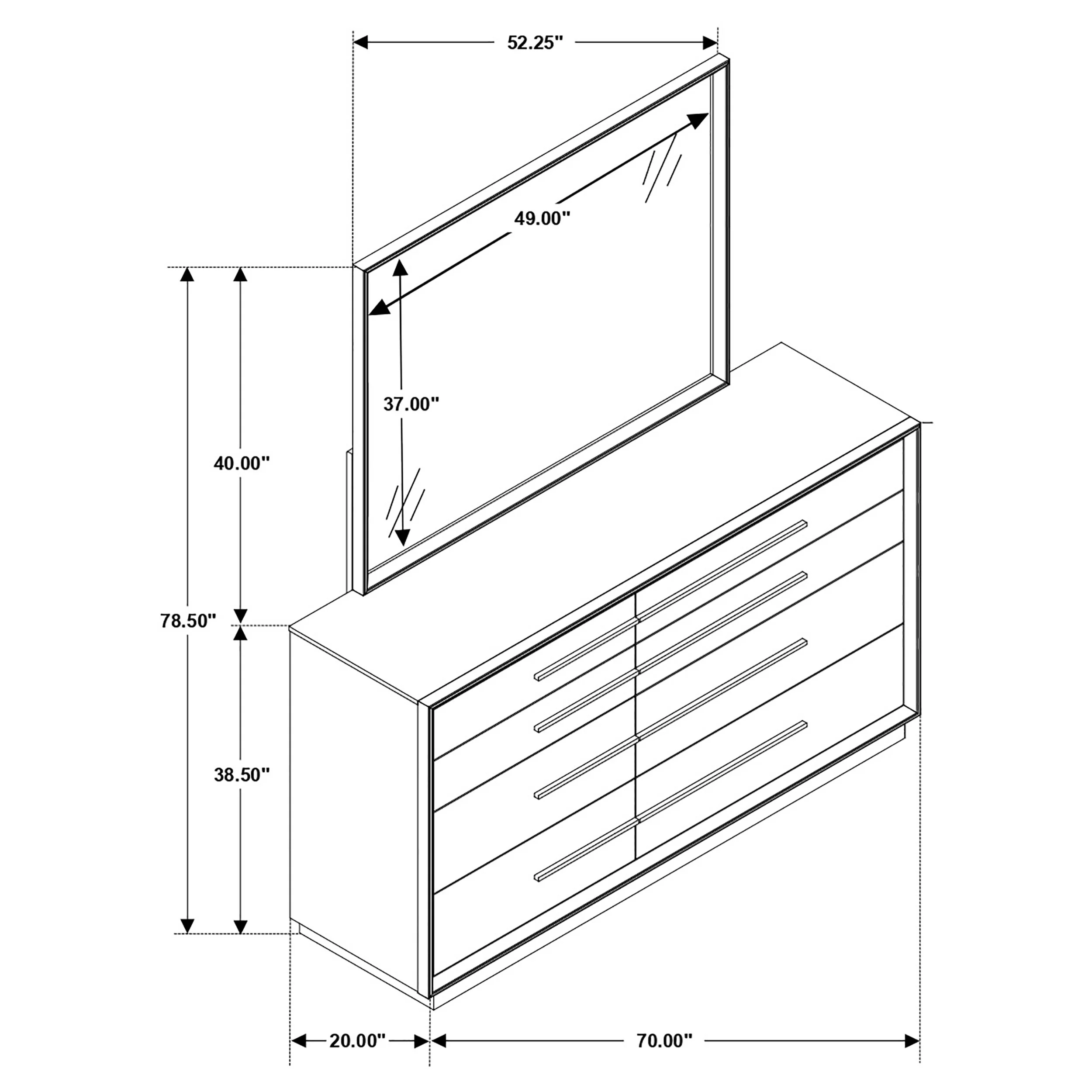 Durango Dresser with Mirror - Image 15