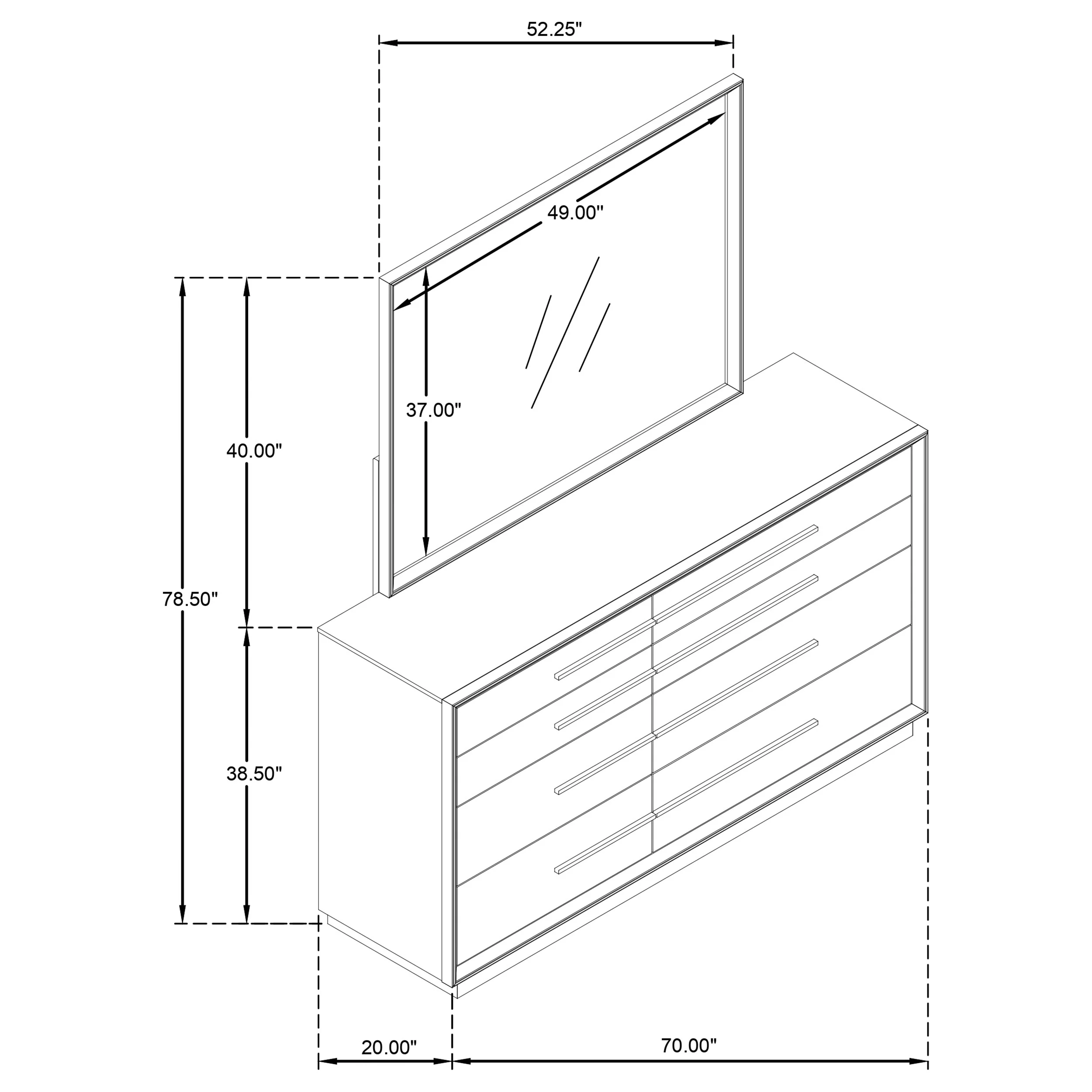 Durango Dresser with Mirror - Image 28