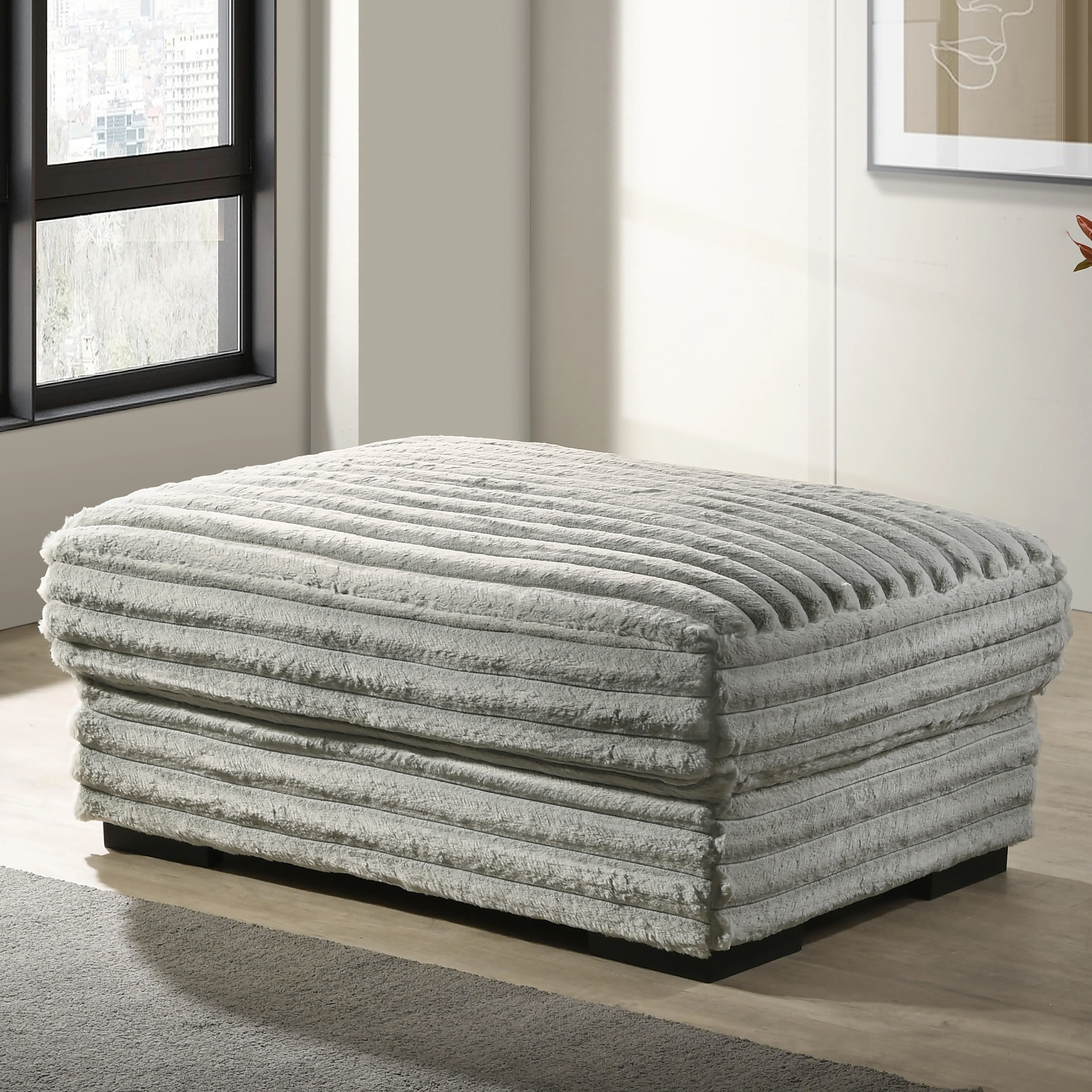 Embrace 41" Ottoman-Gray - Image 3