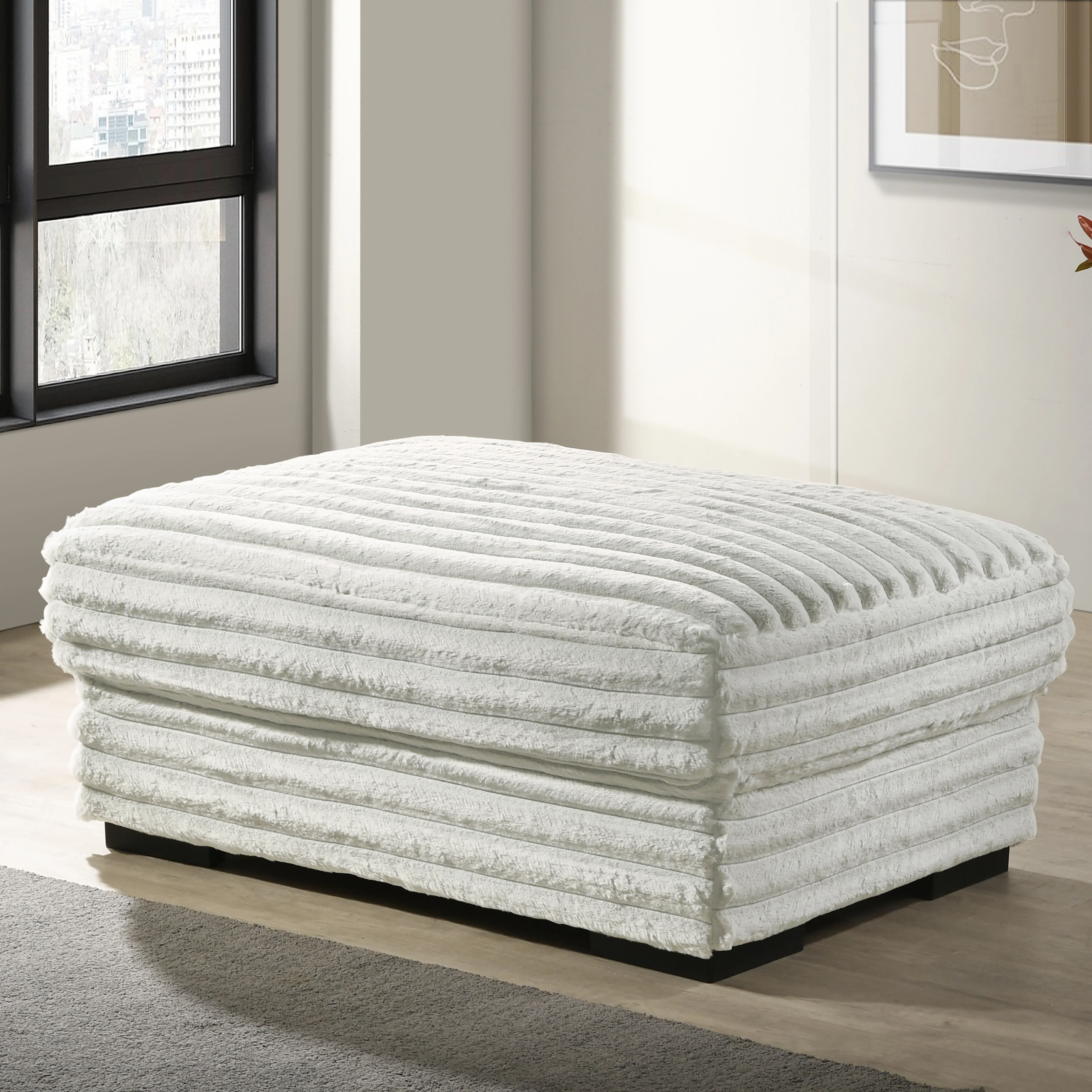 Embrace 41" Ottoman-White - Image 3