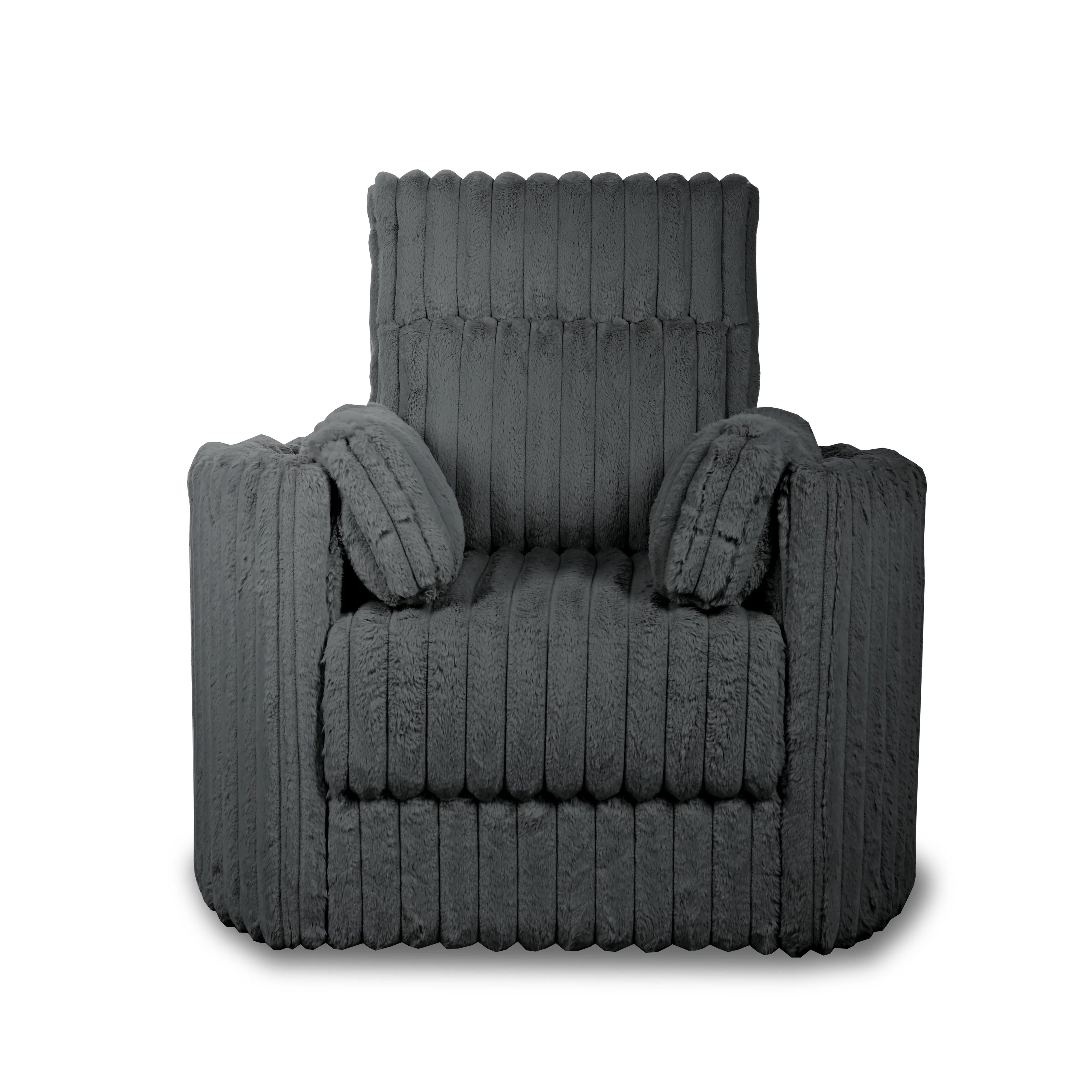Embrace Swivel Accent Chair-Charcoal - Image 2