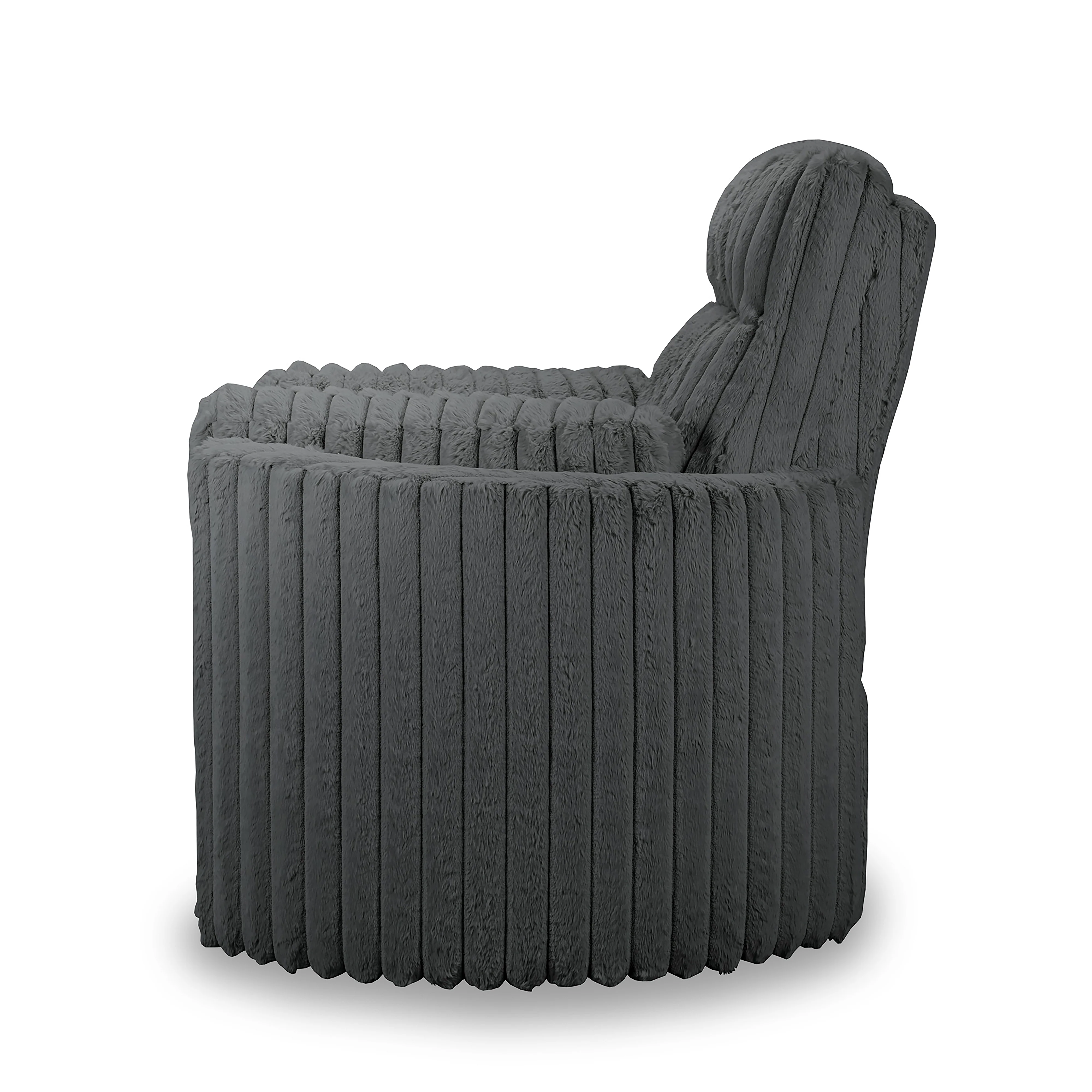 Embrace Swivel Accent Chair-Charcoal - Image 3