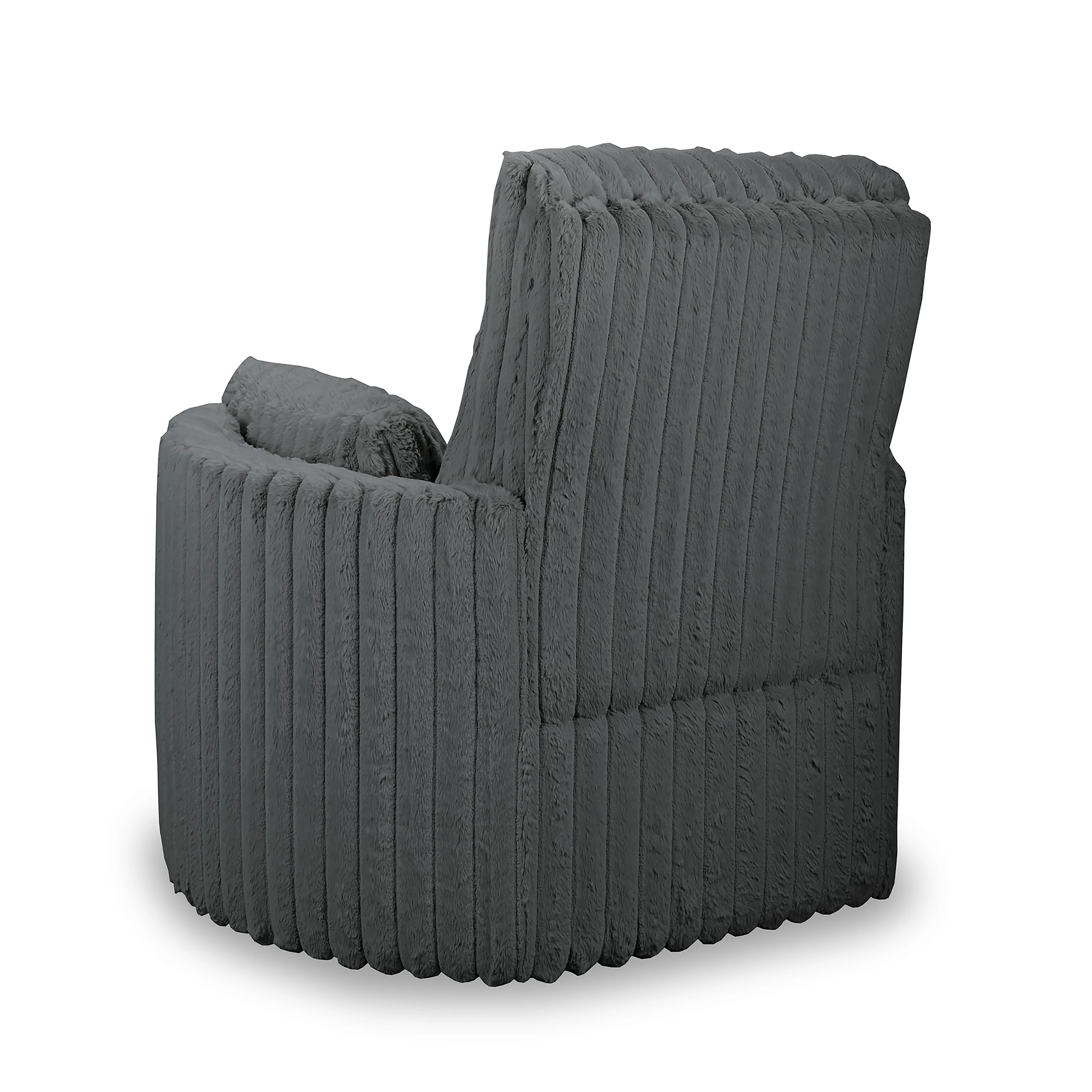 Embrace Swivel Accent Chair-Charcoal - Image 4