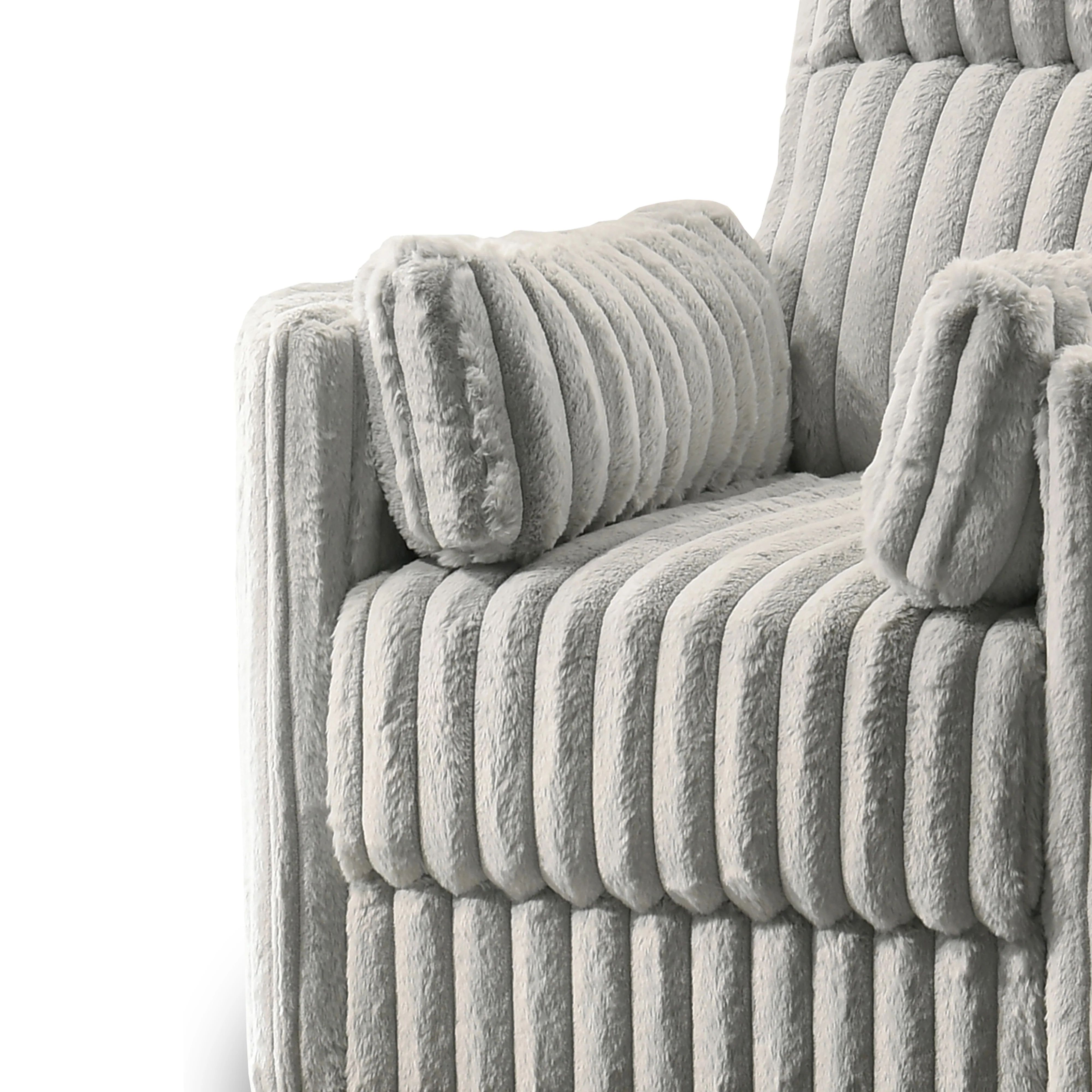 Embrace Swivel Accent Chair-Gray - Image 5