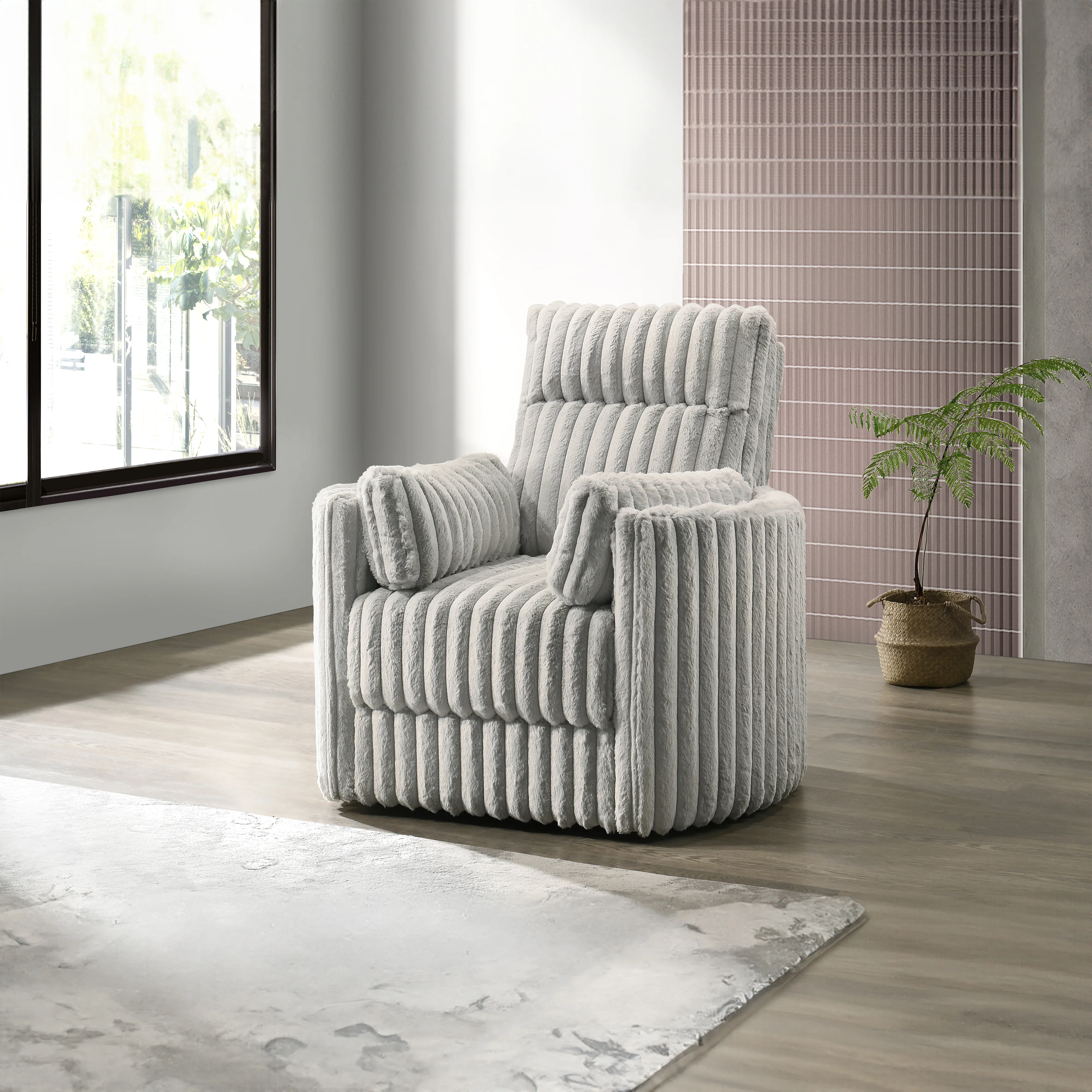 Embrace Swivel Accent Chair-Gray - Image 7