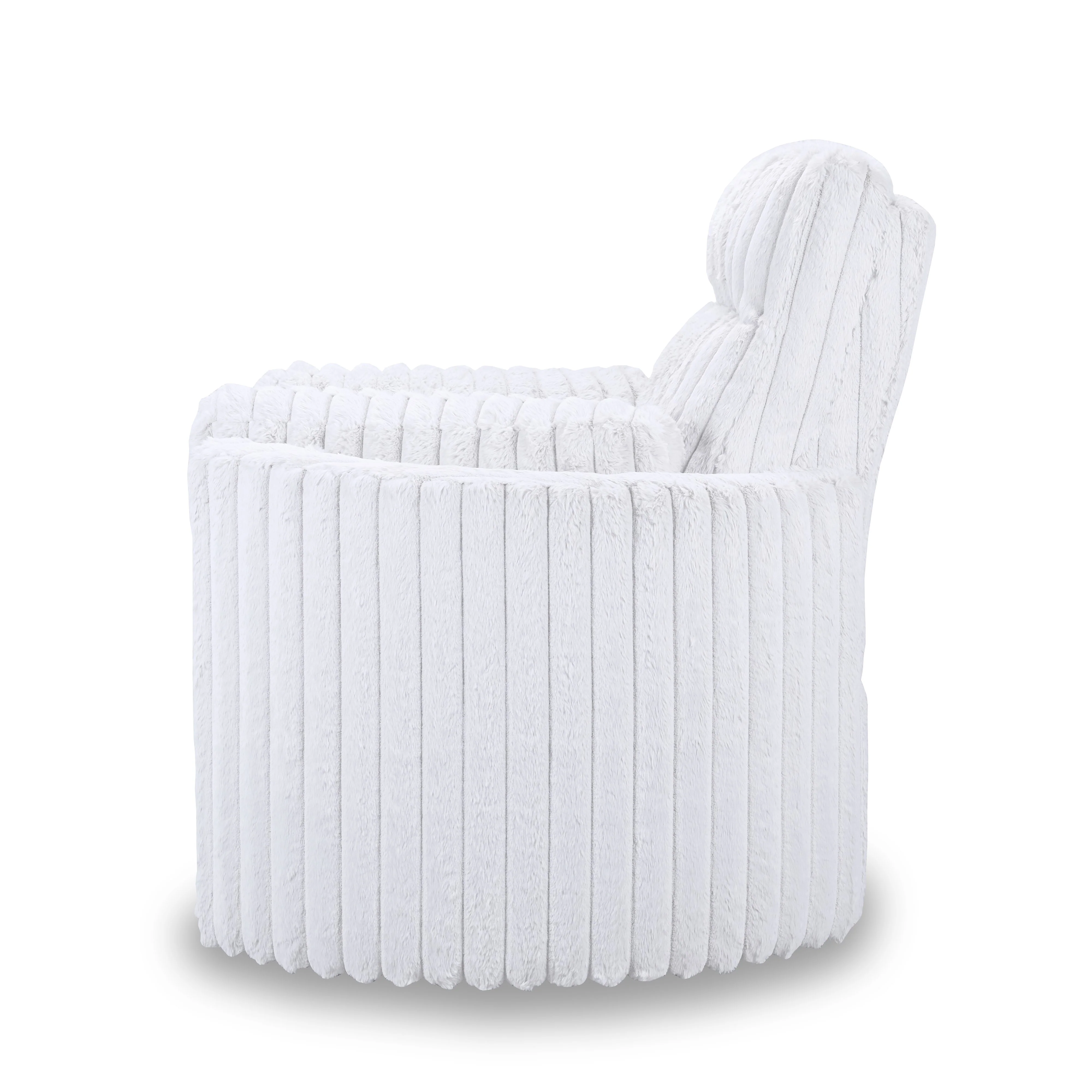 Embrace Swivel Accent Chair-White - Image 3