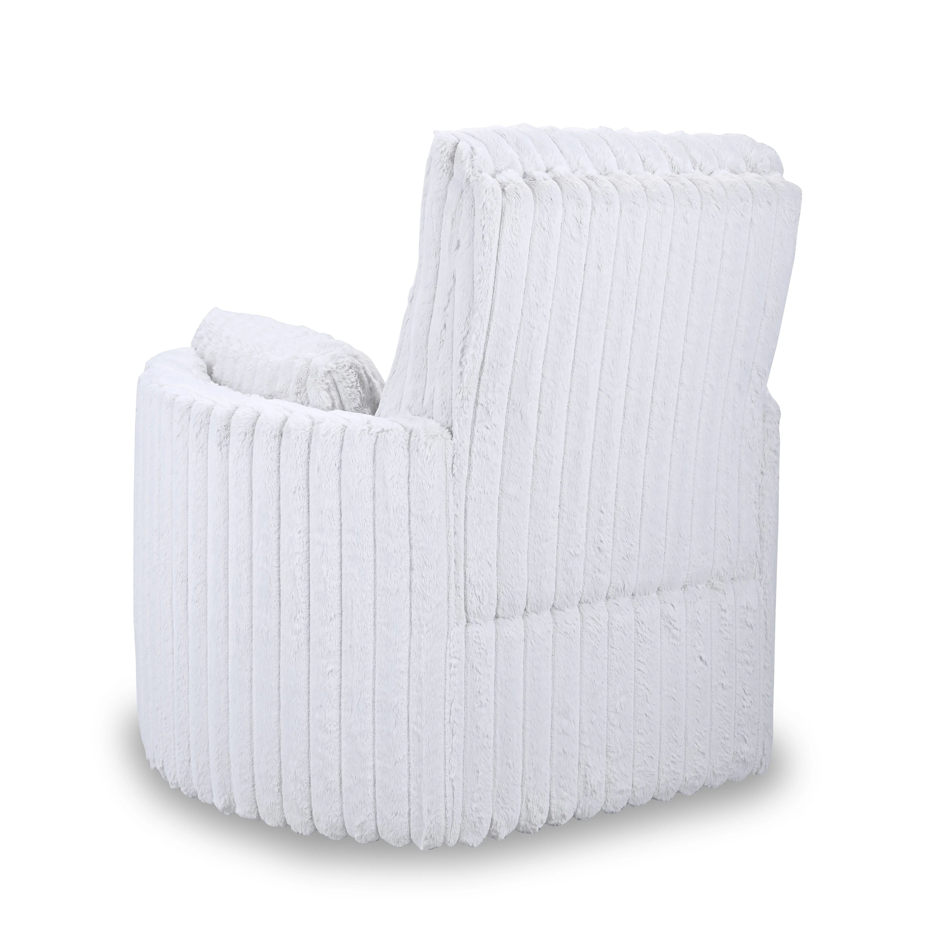 Embrace Swivel Accent Chair-White - Image 4