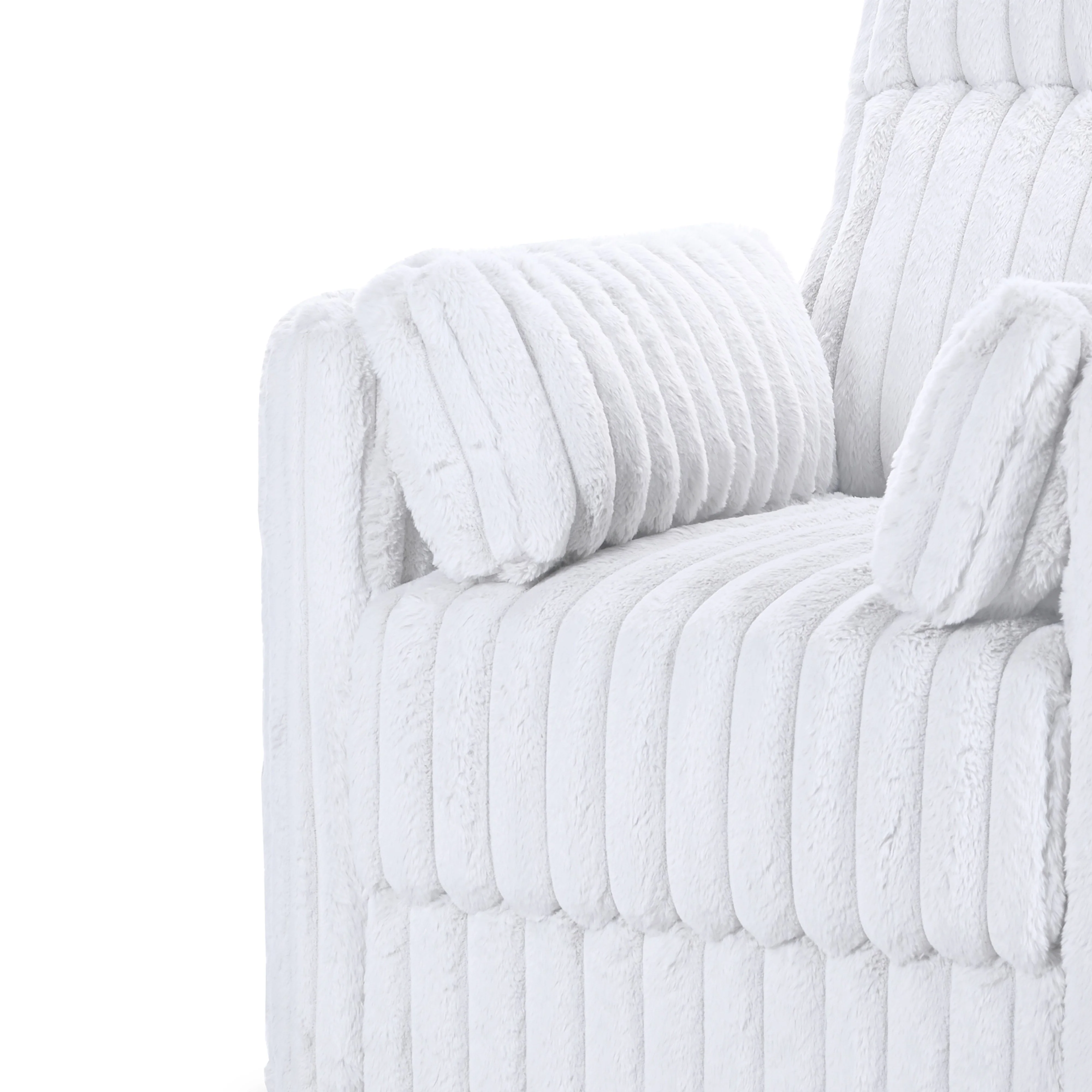 Embrace Swivel Accent Chair-White - Image 5