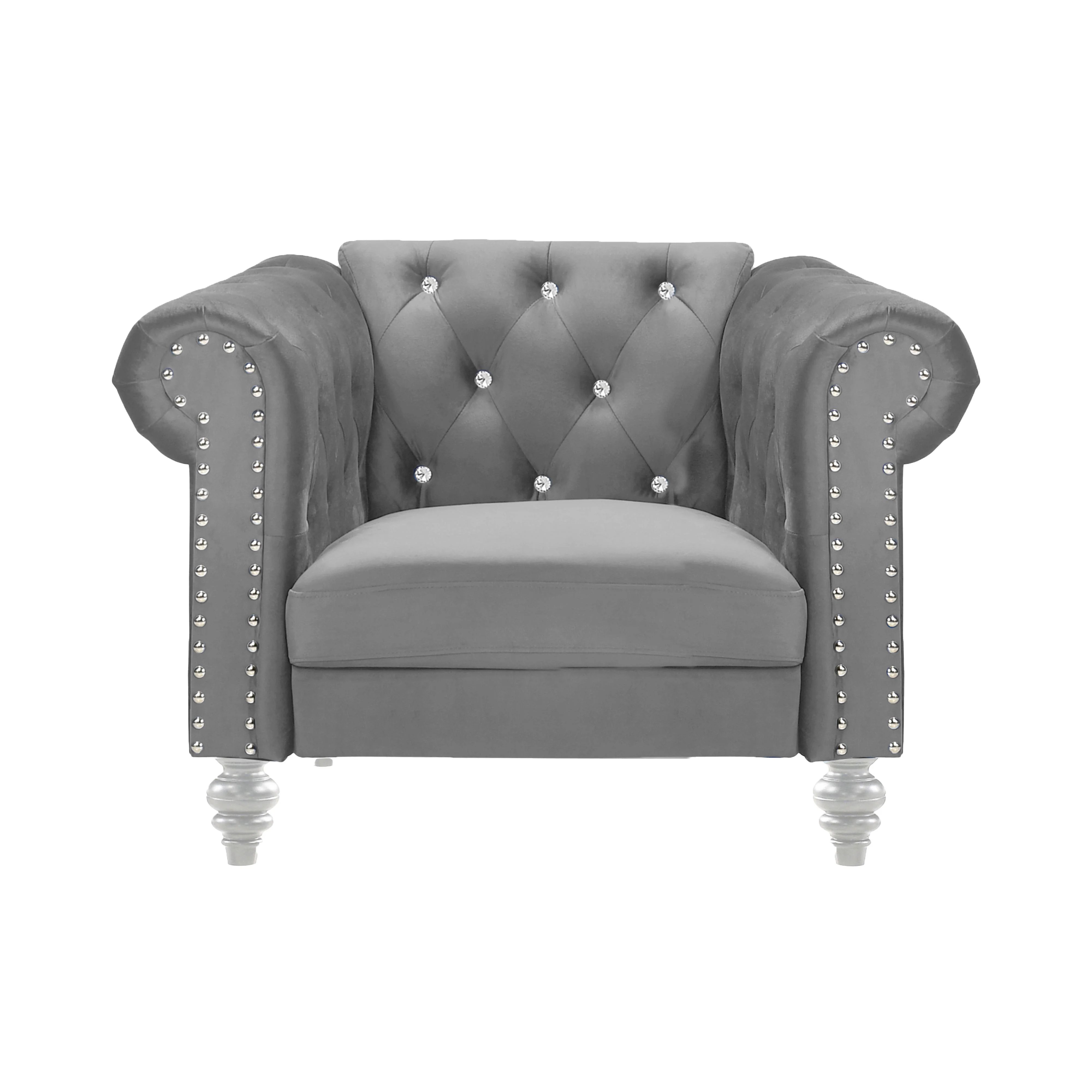 EMMA CRYSTAL CHAIR-GRAY - Image 2