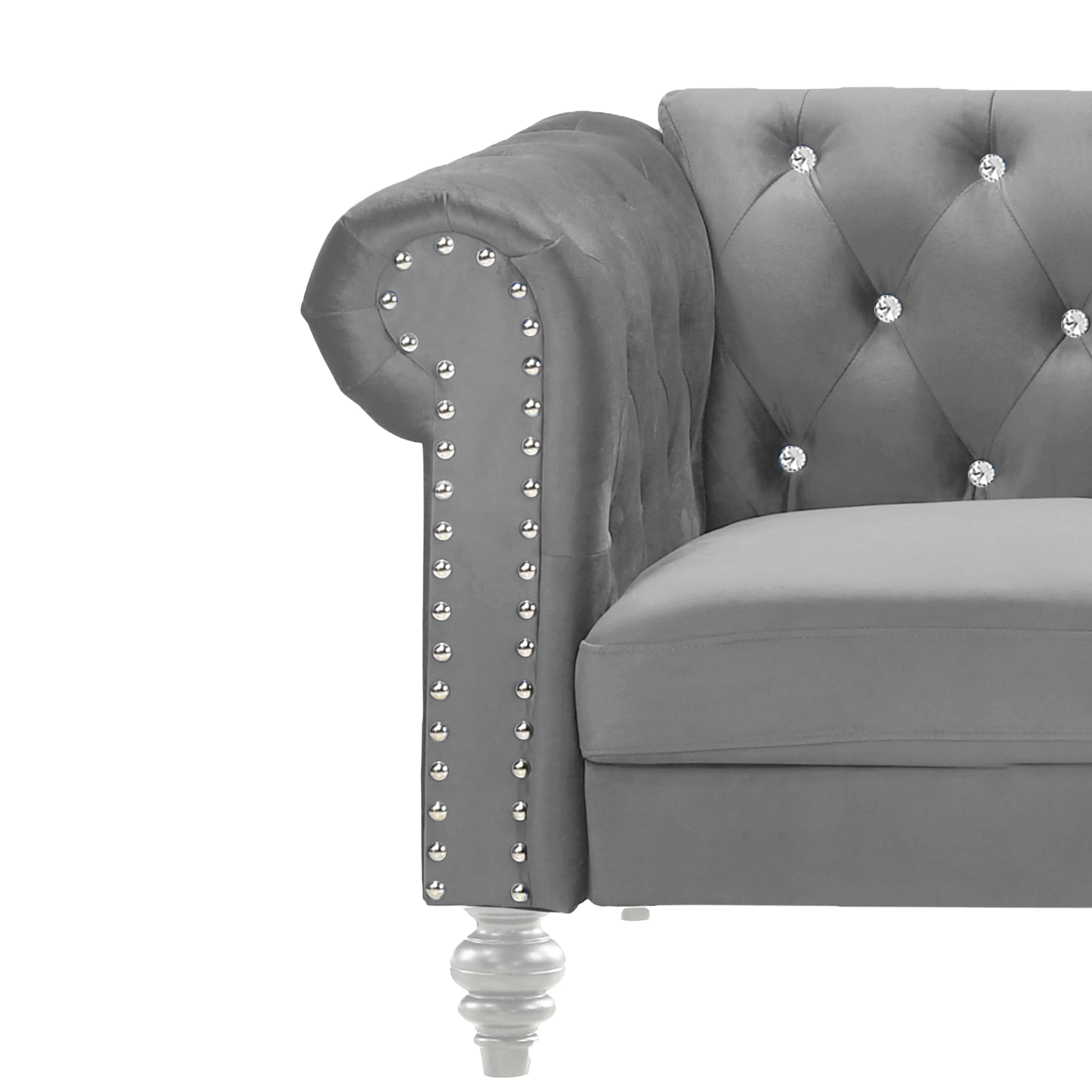 EMMA CRYSTAL CHAIR-GRAY - Image 4
