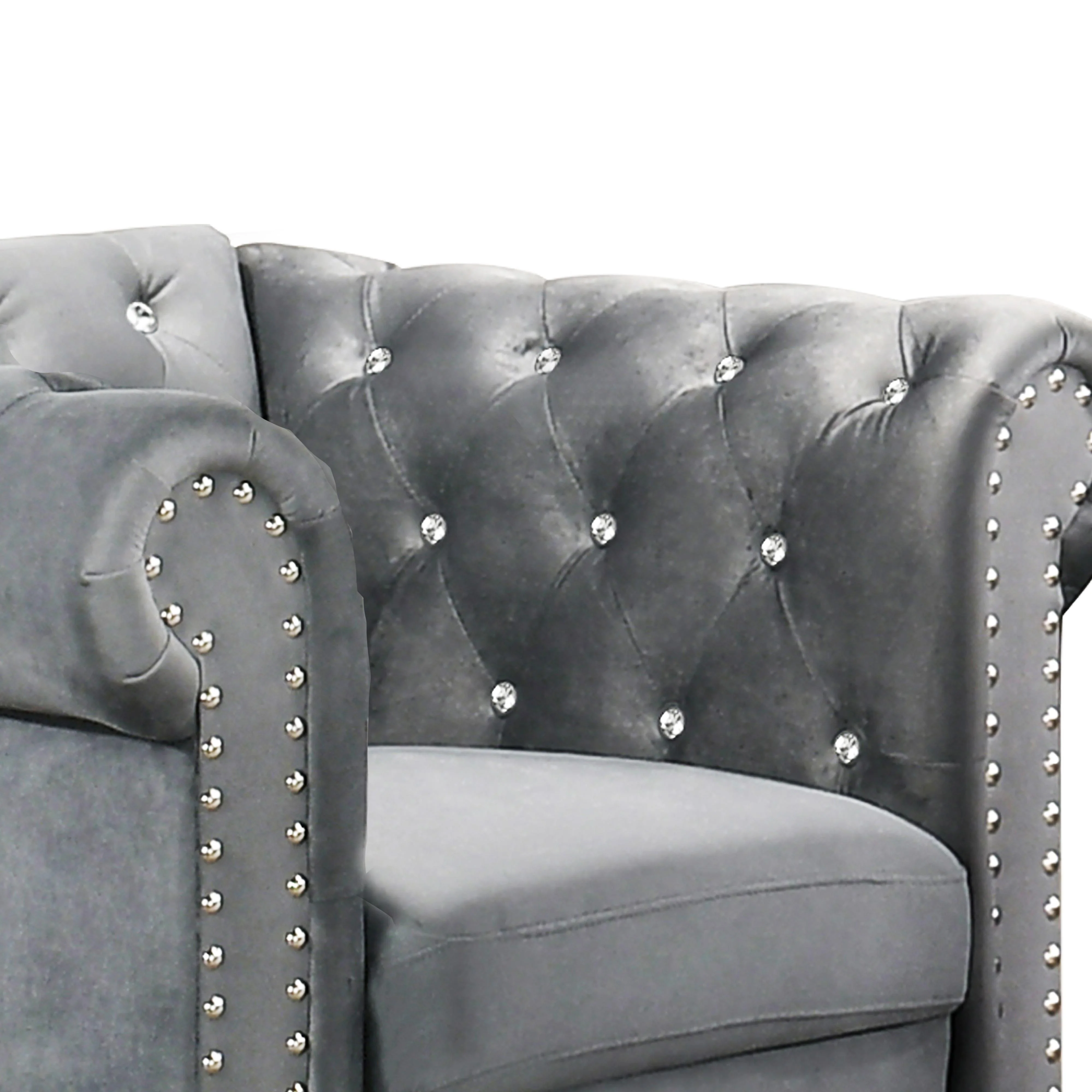 EMMA CRYSTAL CHAIR-GRAY - Image 5