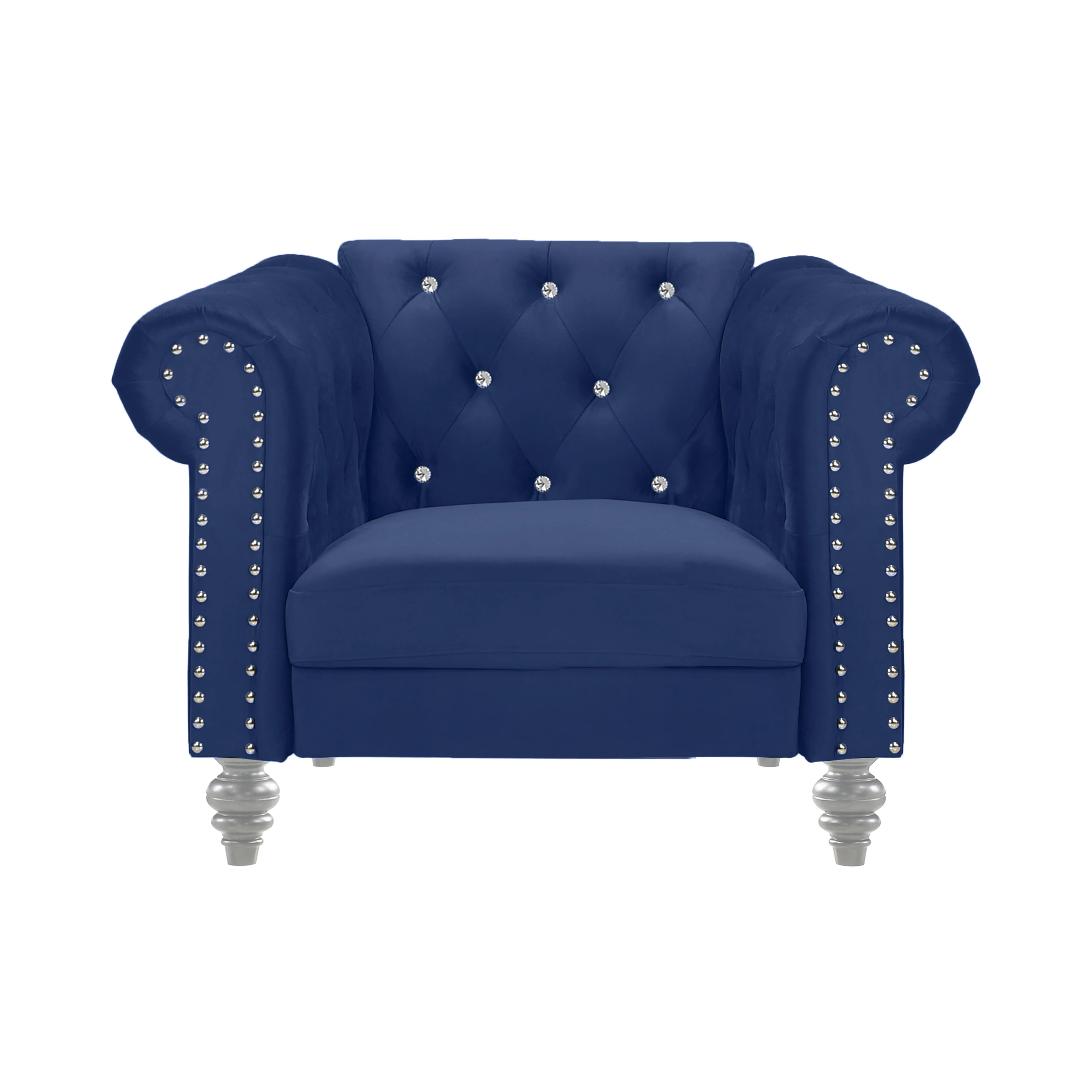 EMMA CRYSTAL CHAIR-ROYAL BLUE - Image 2