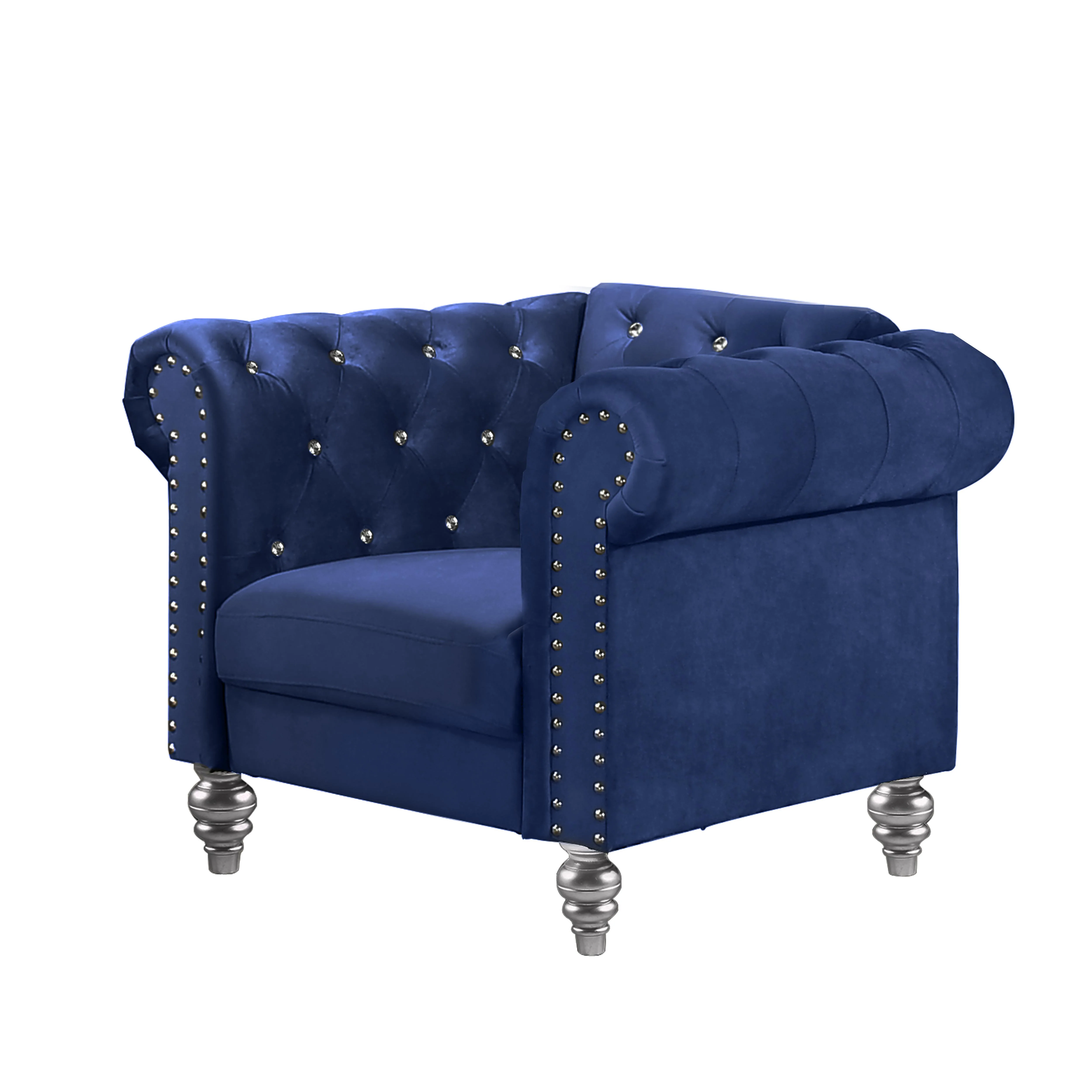 EMMA CRYSTAL CHAIR-ROYAL BLUE - Image 3