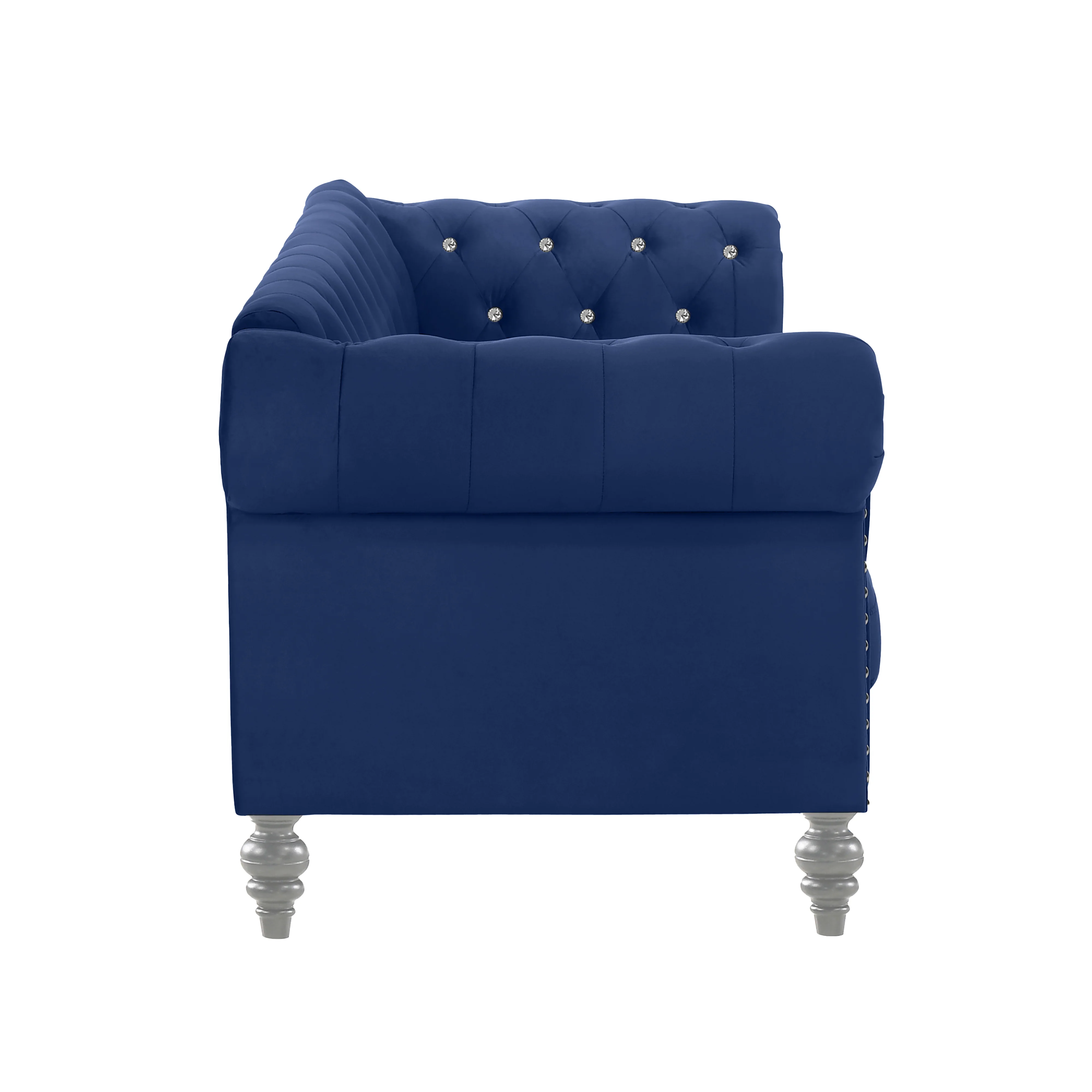 Emma Crystal Loveseat-Royal Blue - Image 5