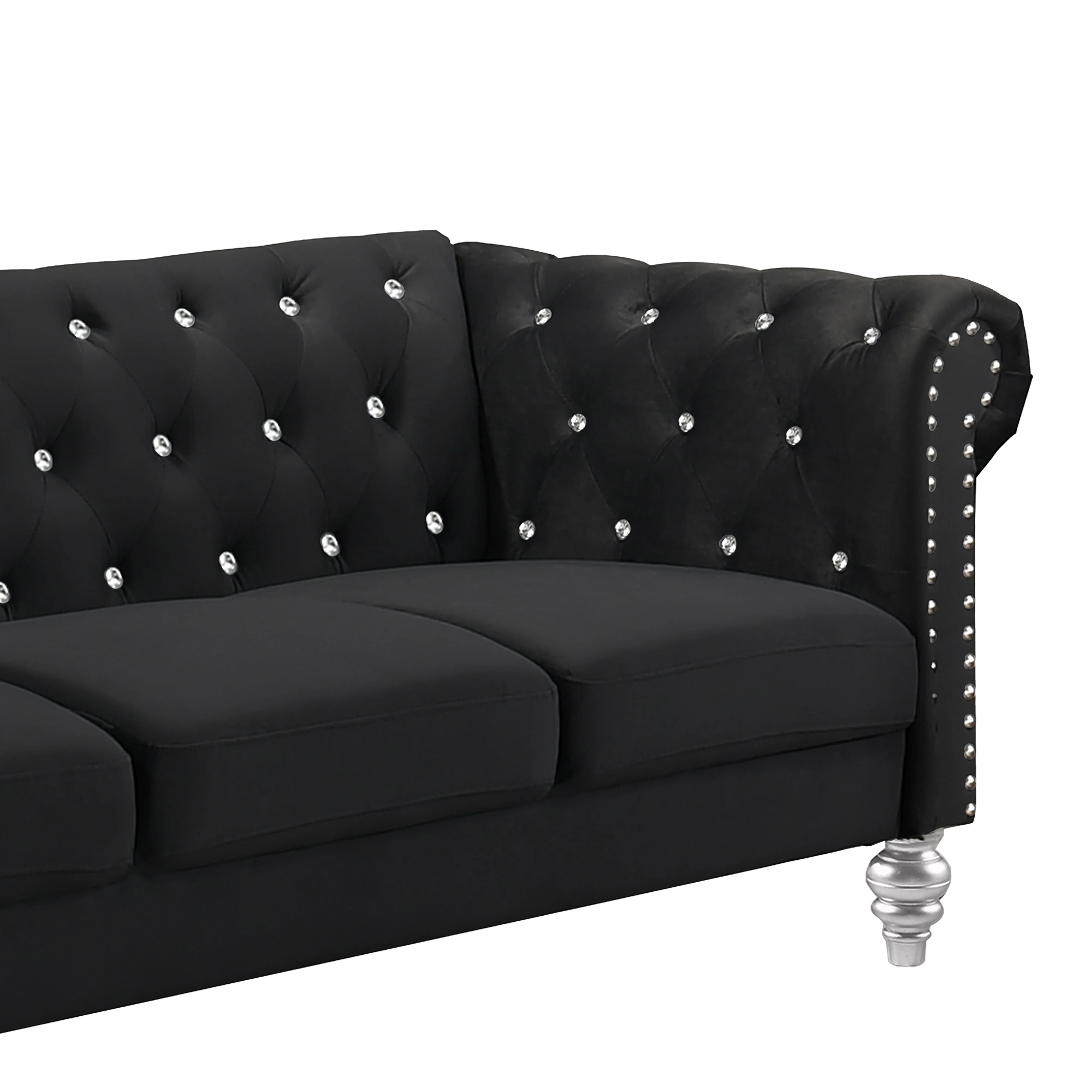 Emma Crystal Sofa-Black - Image 3
