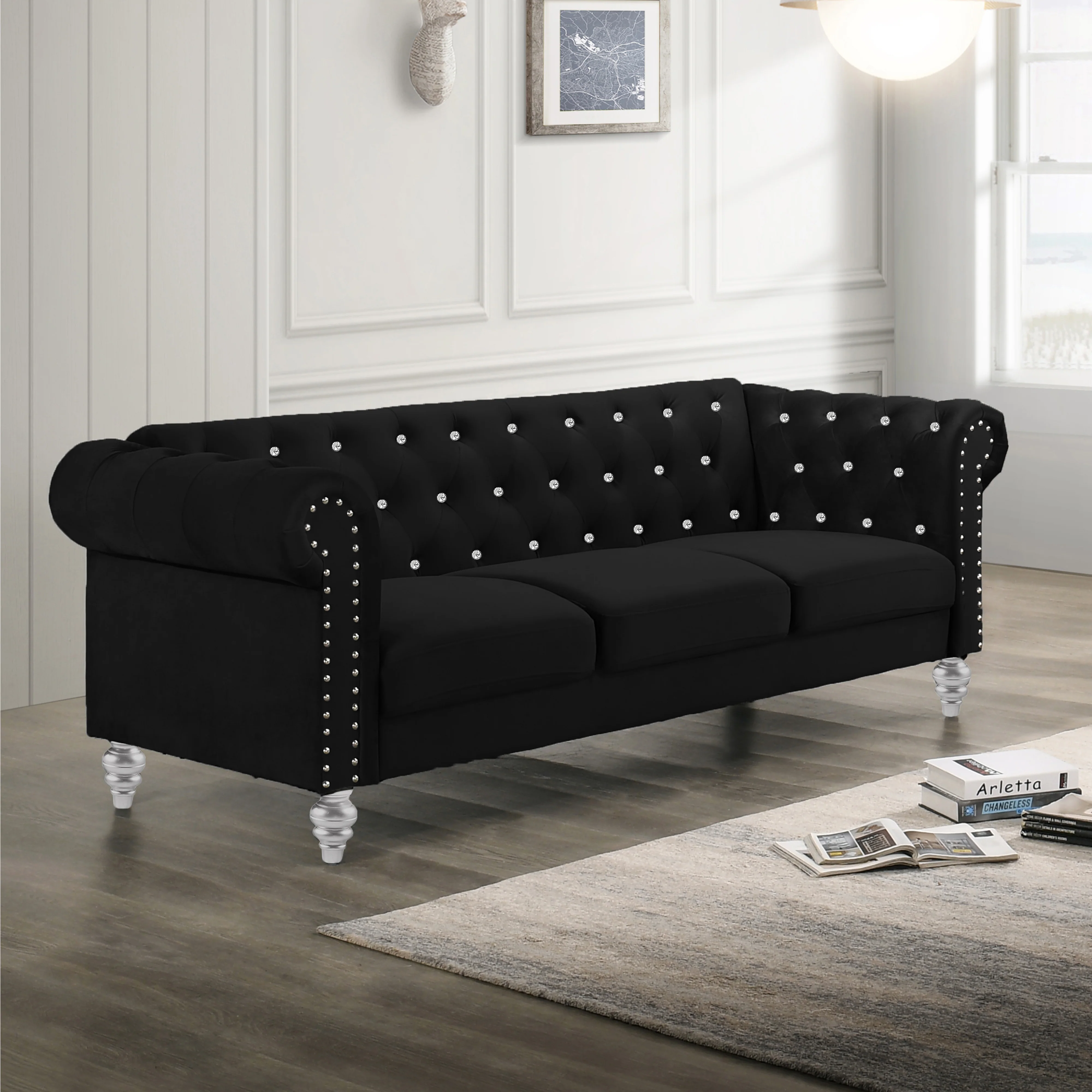 Emma Crystal Sofa-Black - Image 6
