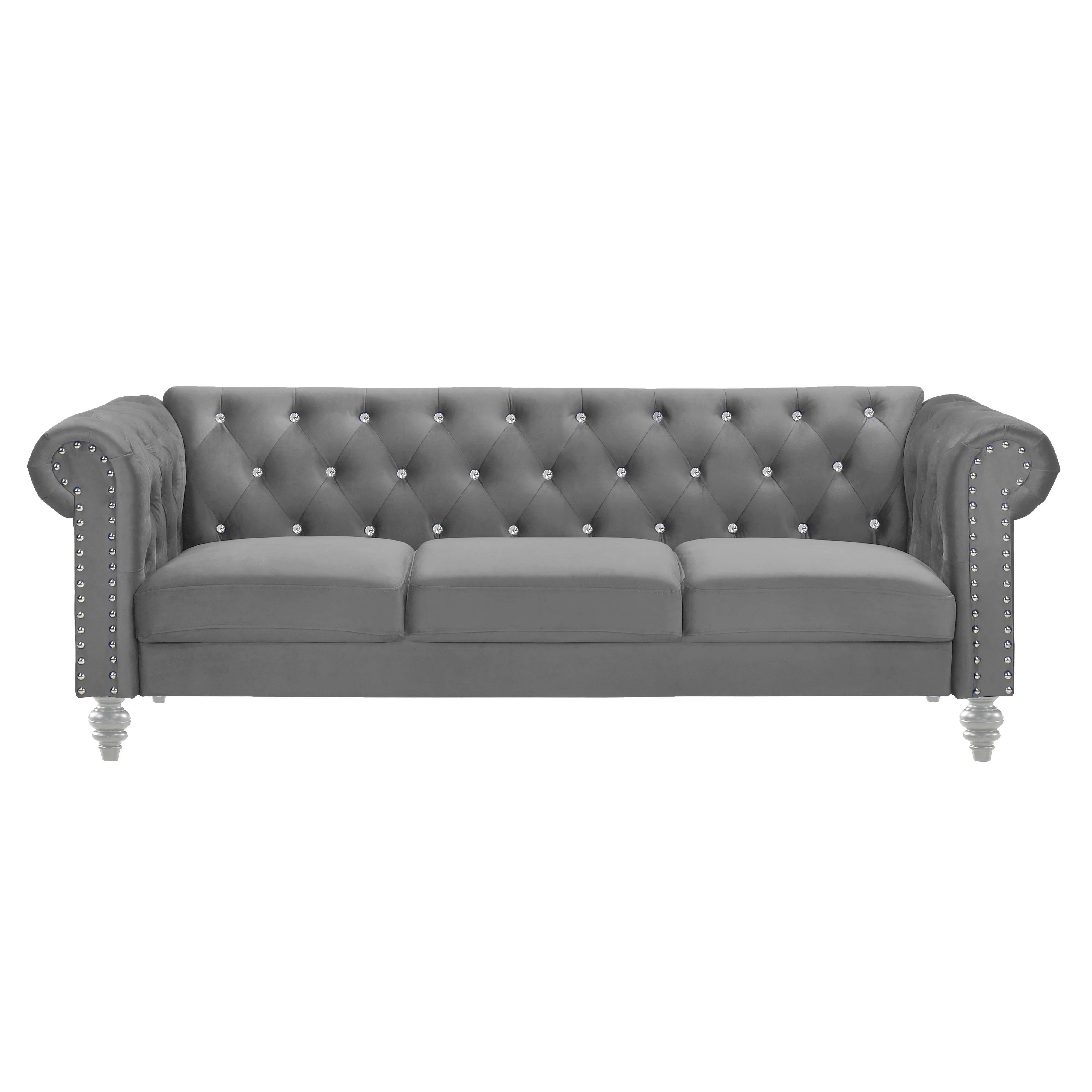 Emma Crystal Sofa-Gray - Image 2