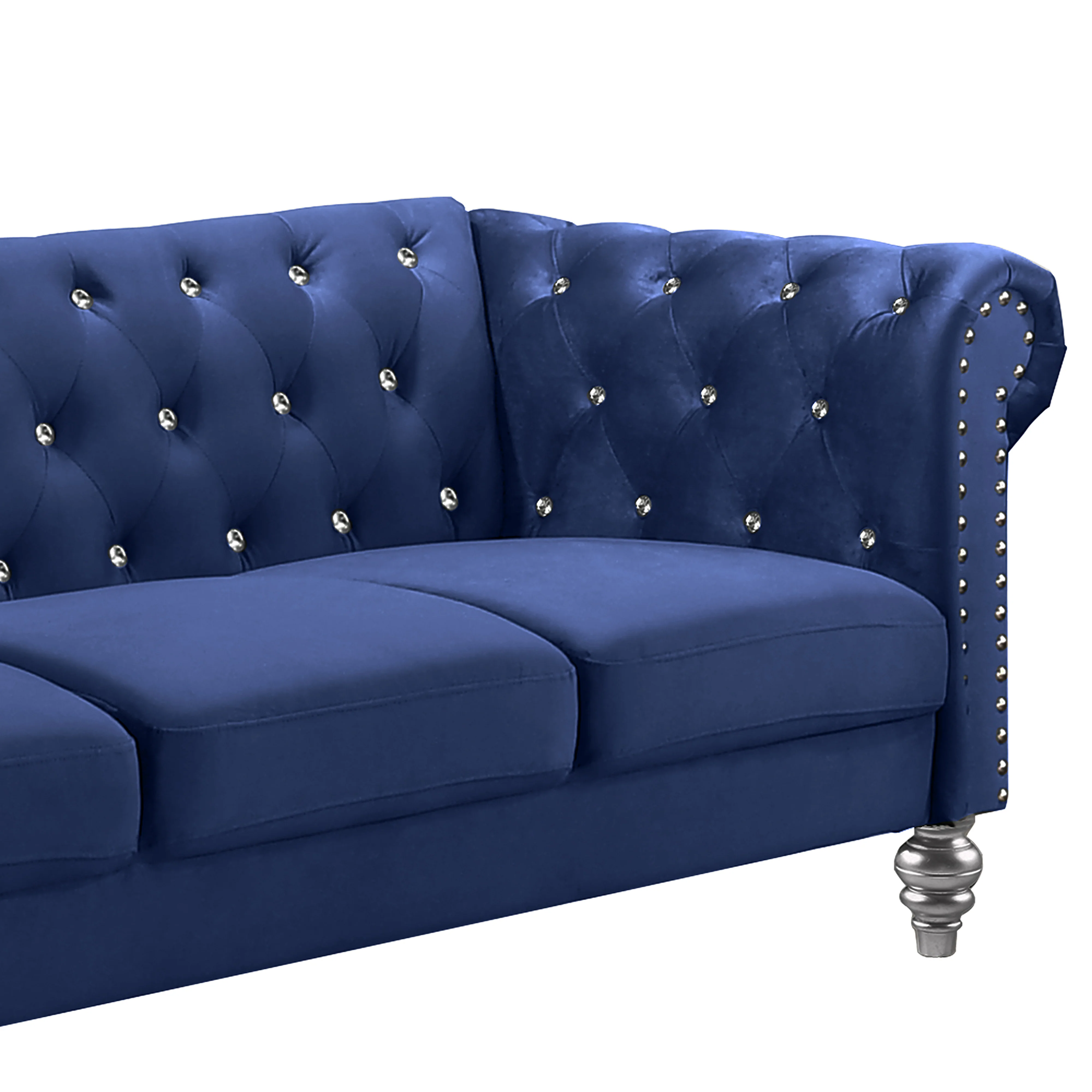 Emma Crystal Sofa-Royal Blue - Image 3