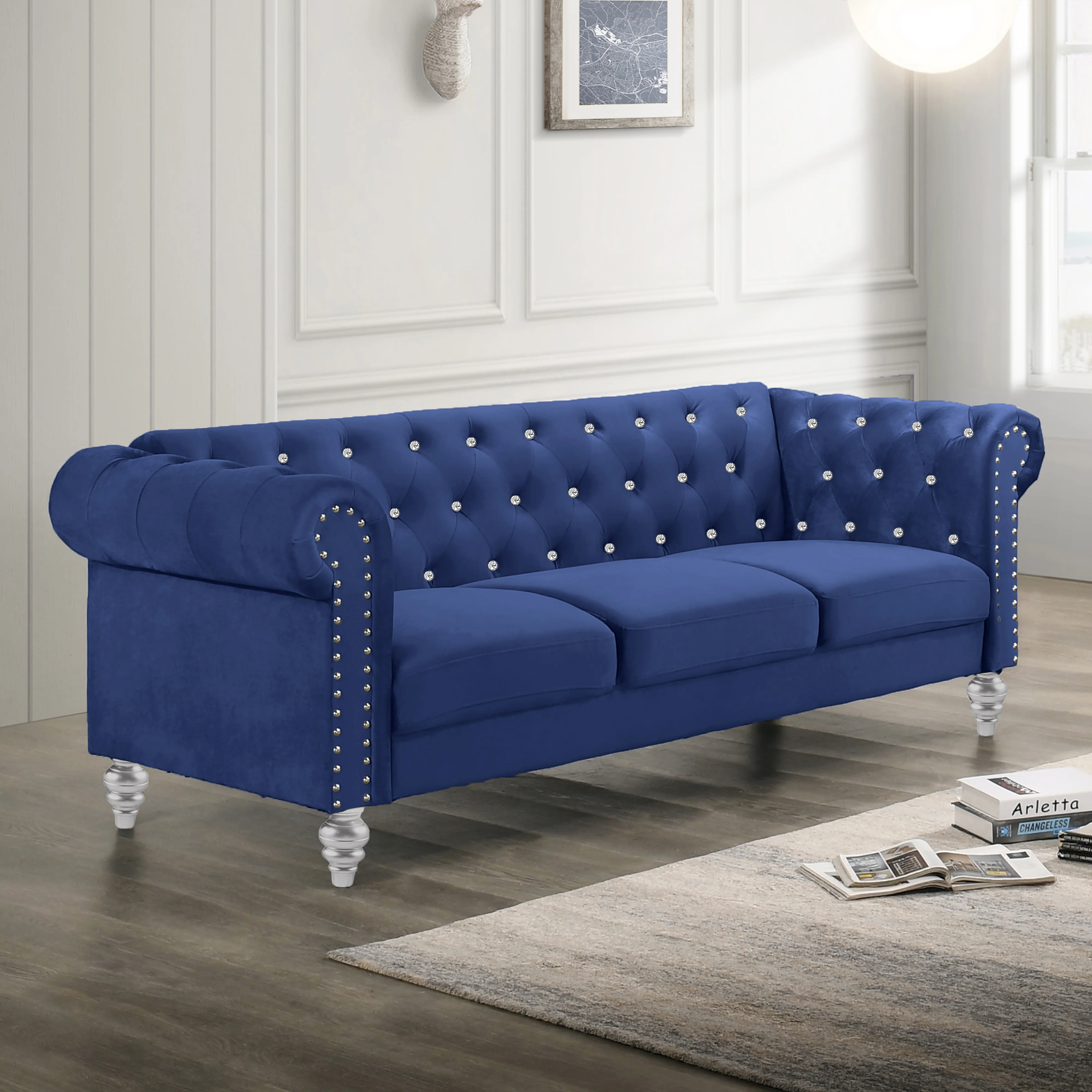 Emma Crystal Sofa-Royal Blue - Image 6