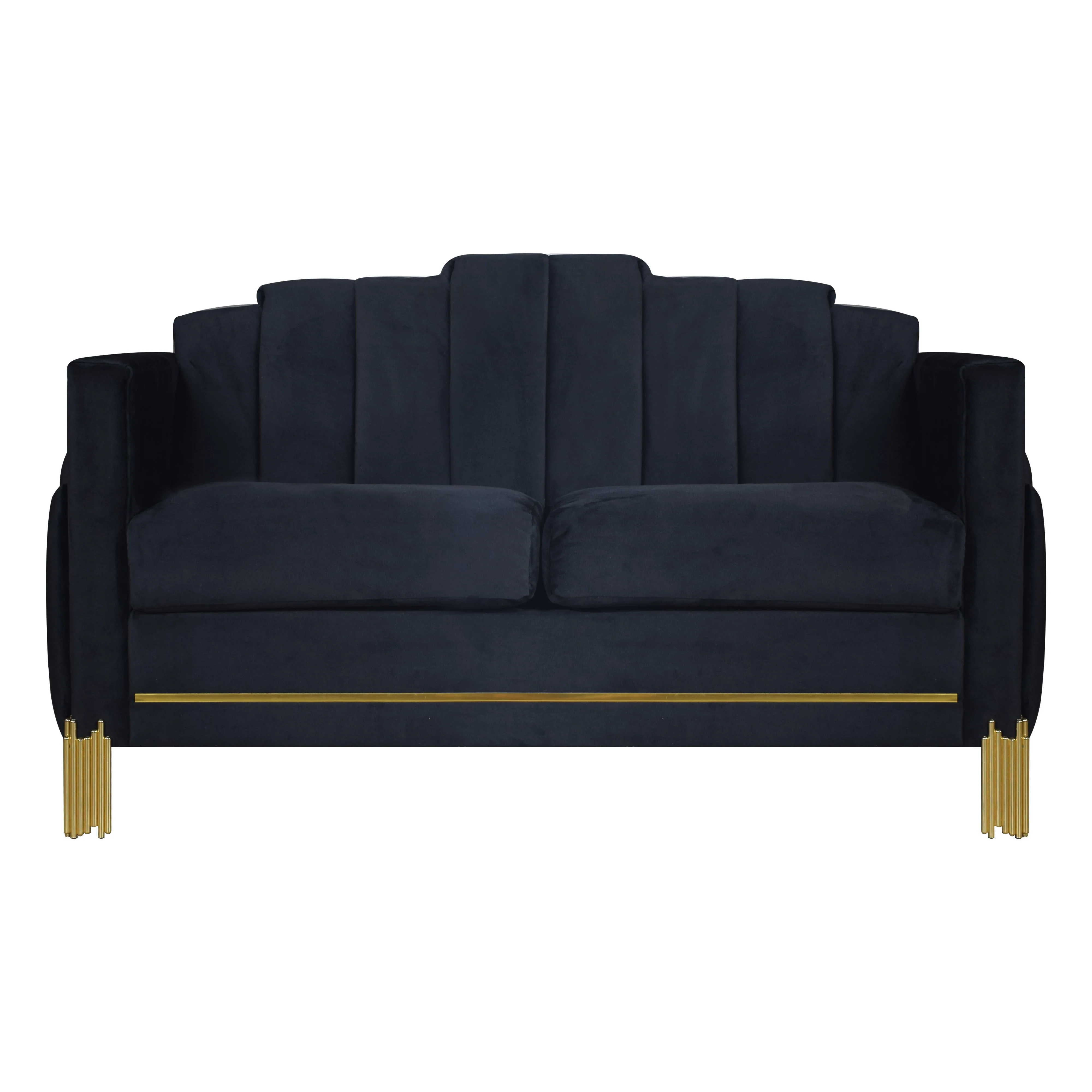 Empire Lighted Loveseat-Black - Image 2