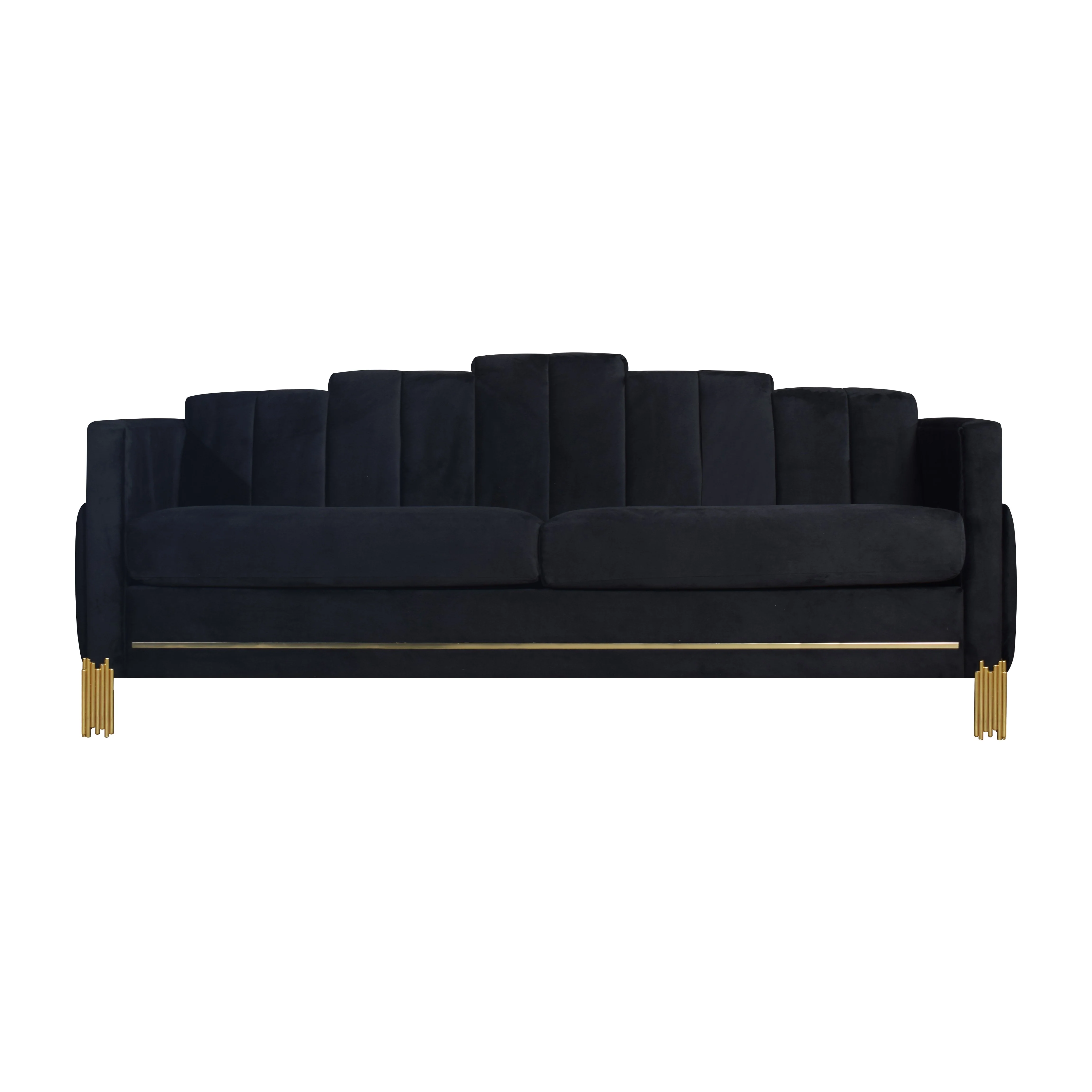 Empire Lighted Sofa-Black - Image 2