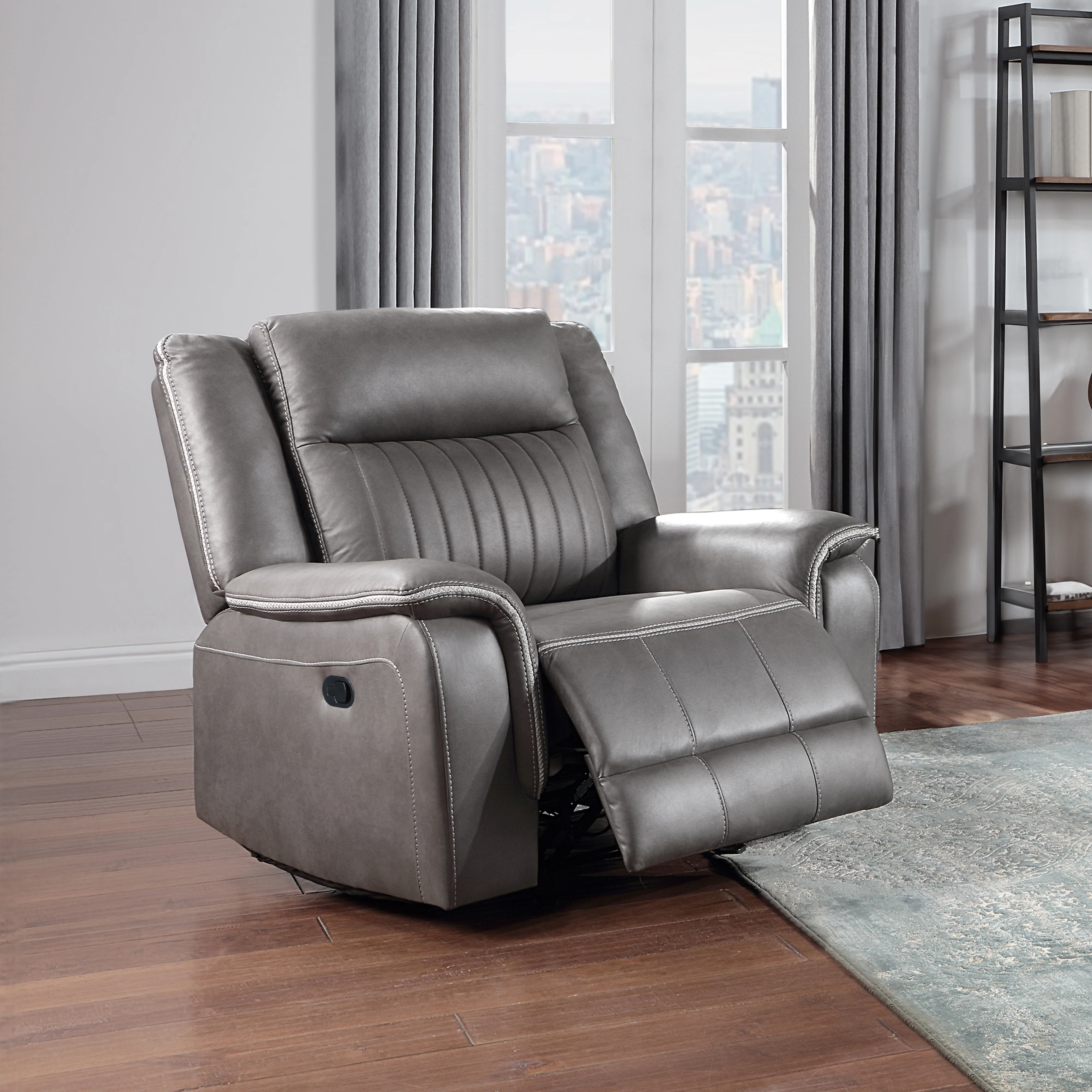Enzo Glider Recliner- Gray - Image 7