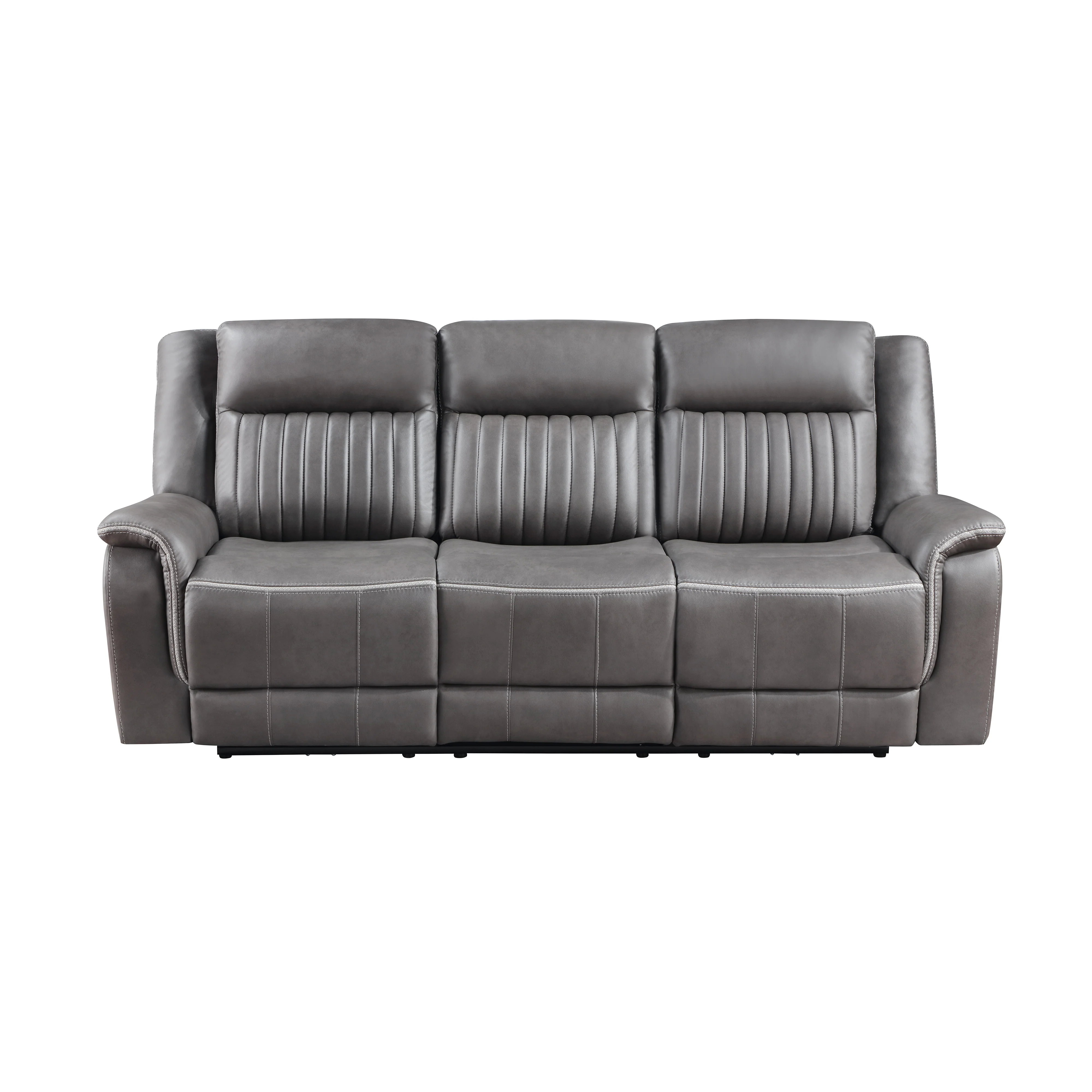 Enzo Sofa W/Dual Recliner- Gray - Image 2