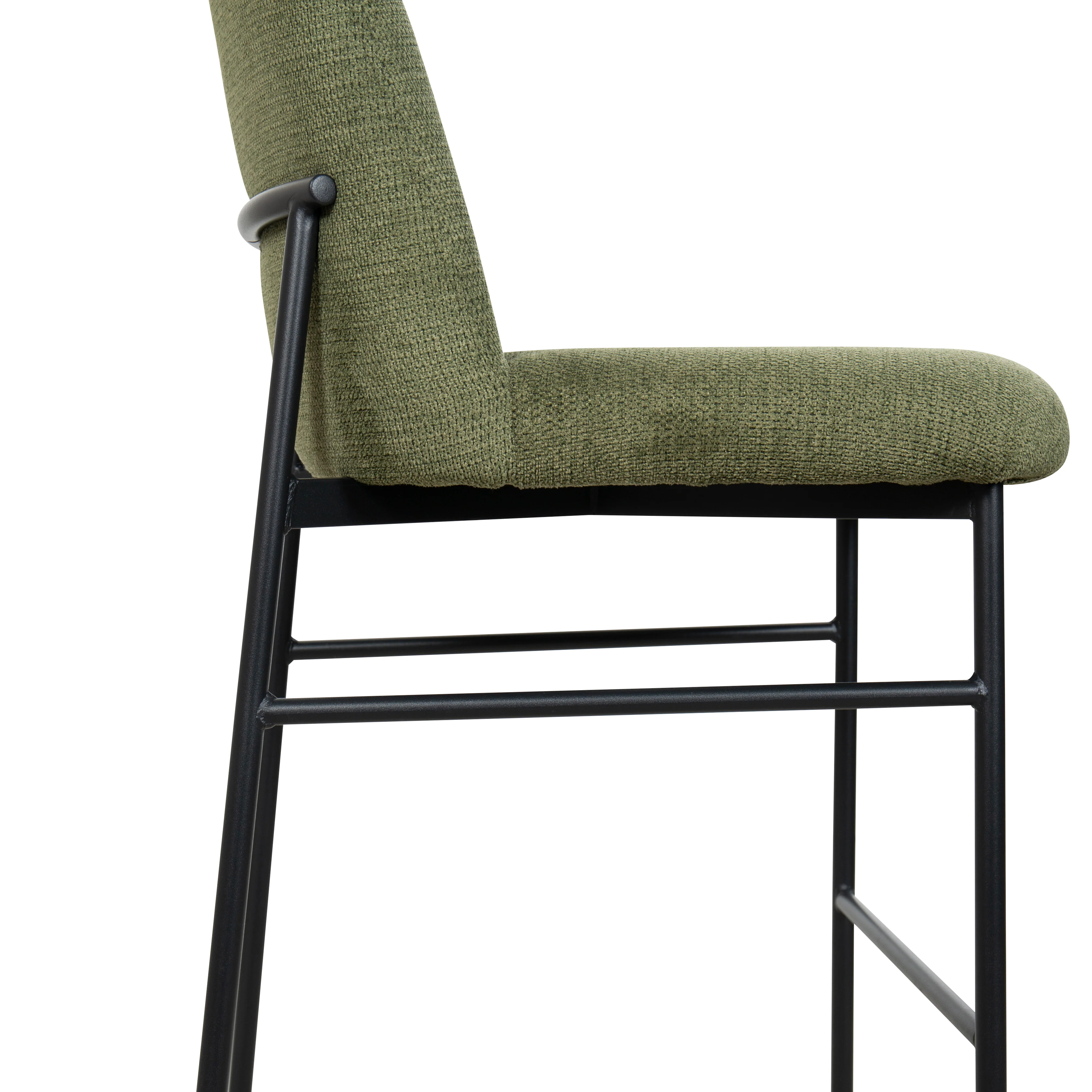 Erik Bar Chair W/ Black Metal Frame- Green (2 Per Carton) - Image 7