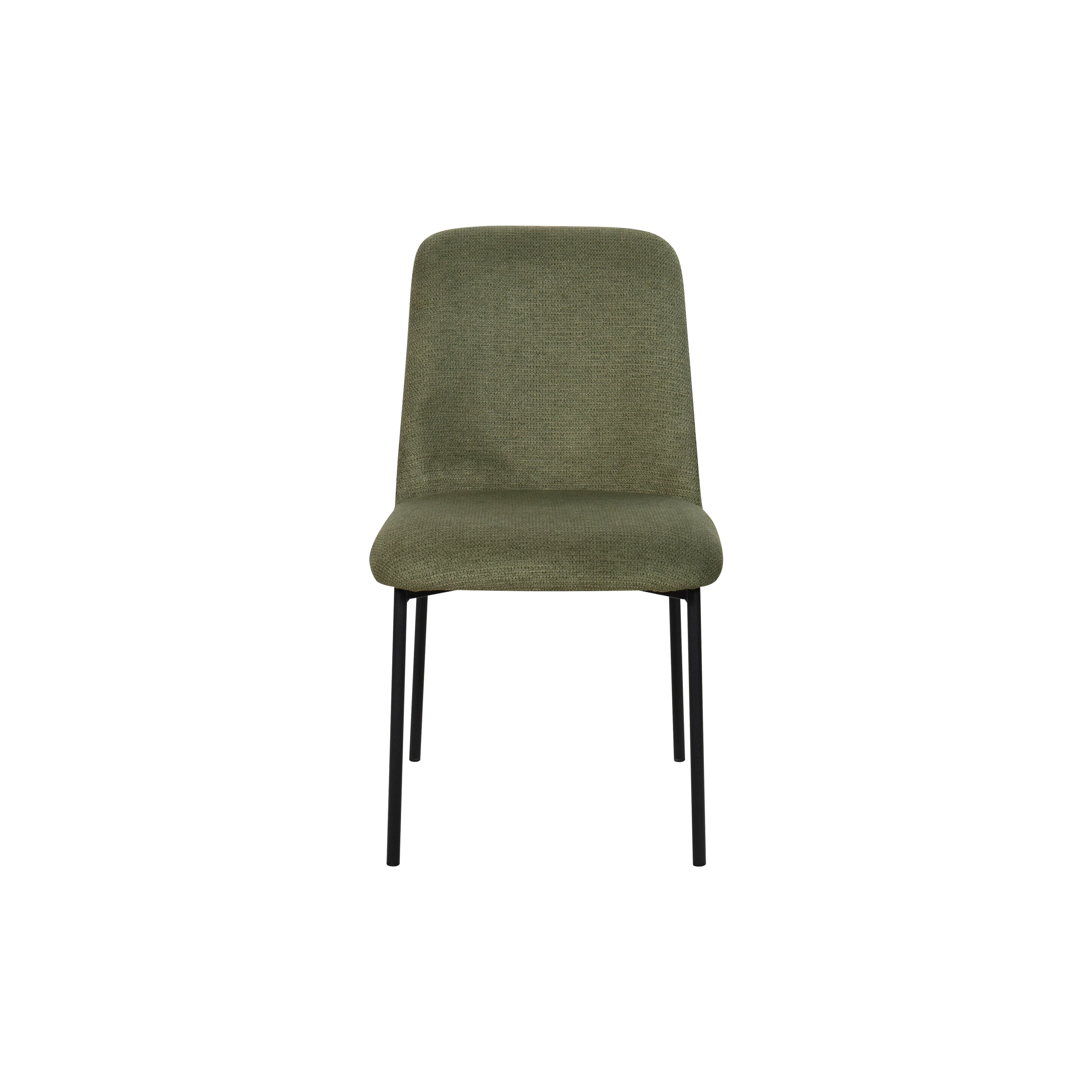 Erik Side Chair W/ Black Metal Frame -Green (2 Per Carton) - Image 2