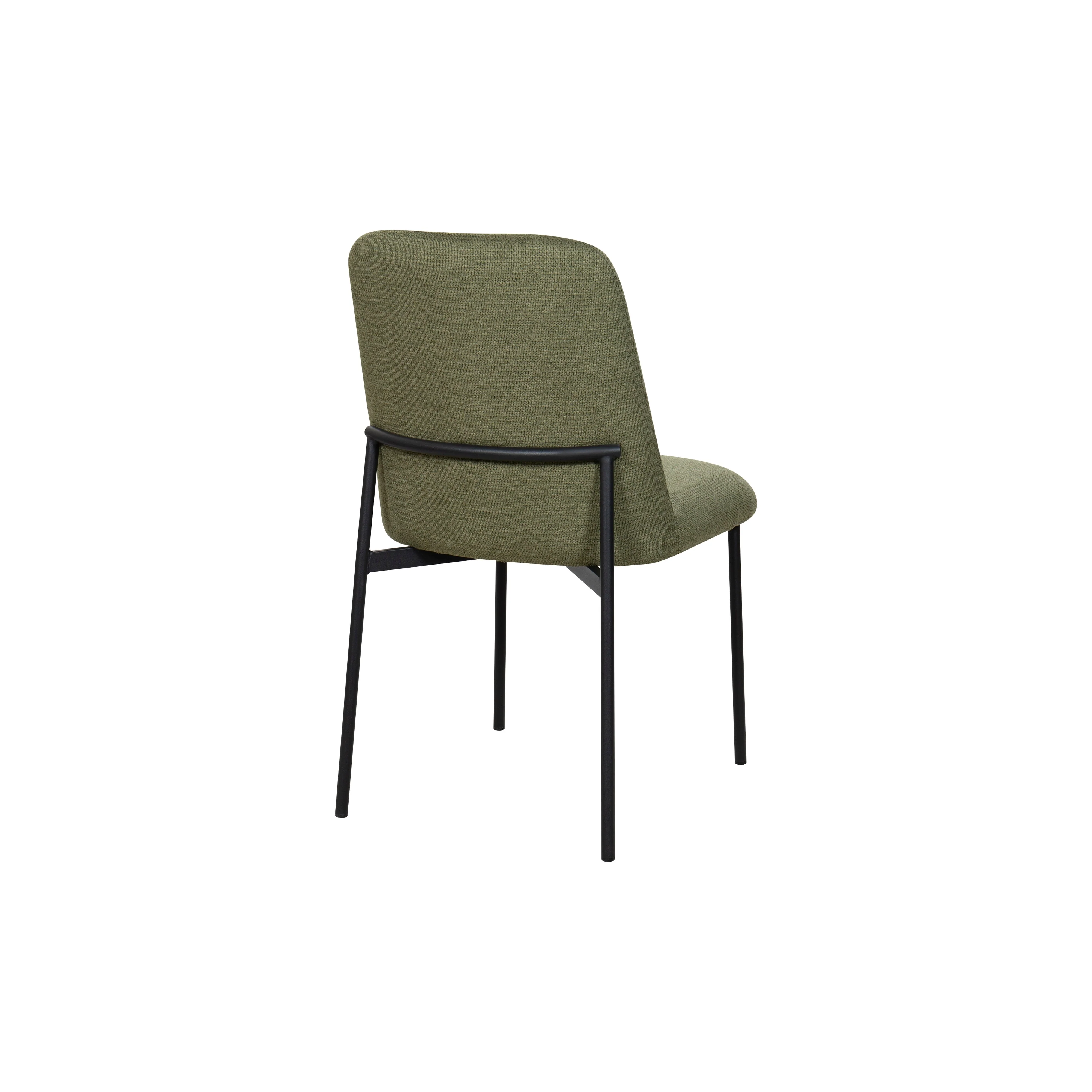 Erik Side Chair W/ Black Metal Frame -Green (2 Per Carton) - Image 4