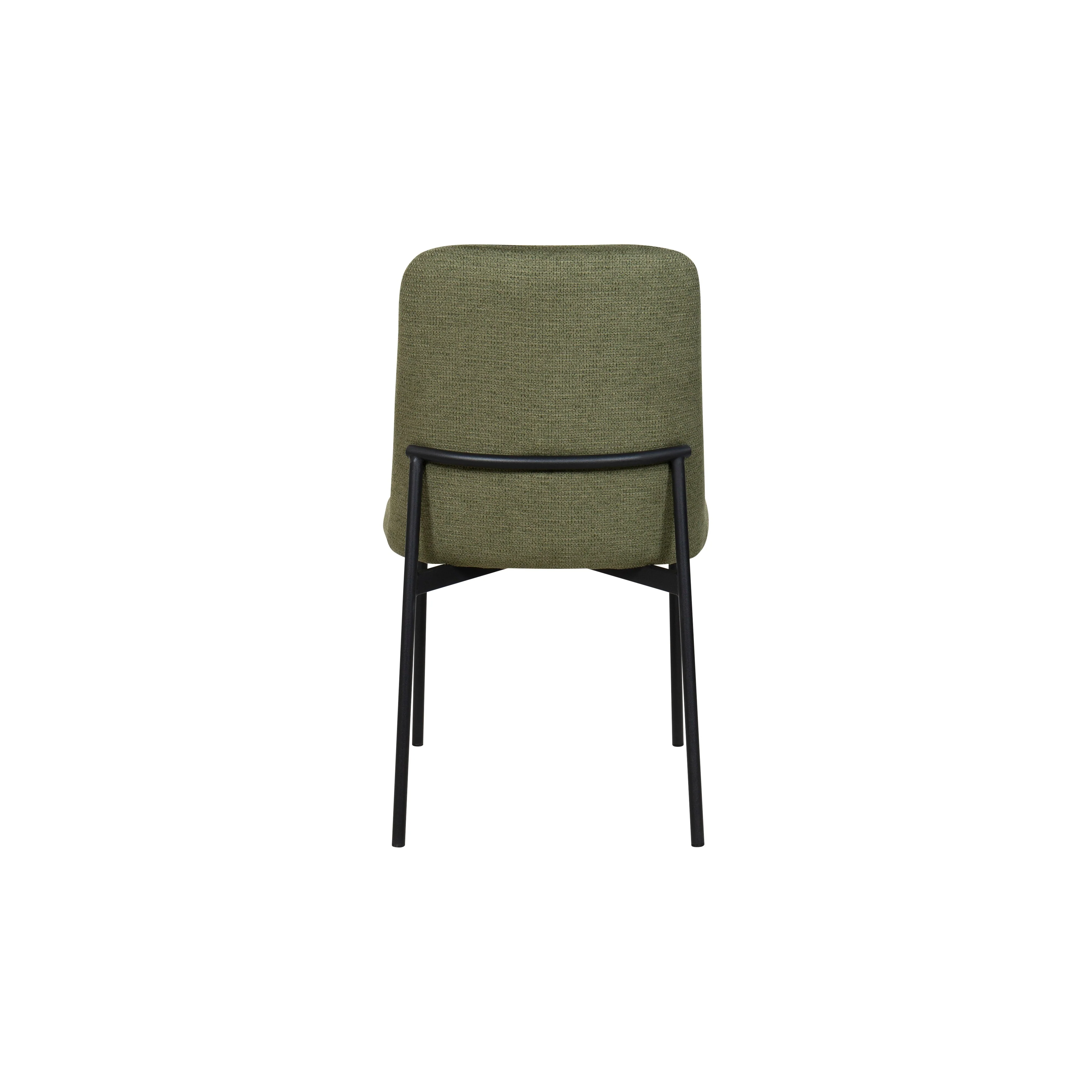 Erik Side Chair W/ Black Metal Frame -Green (2 Per Carton) - Image 5