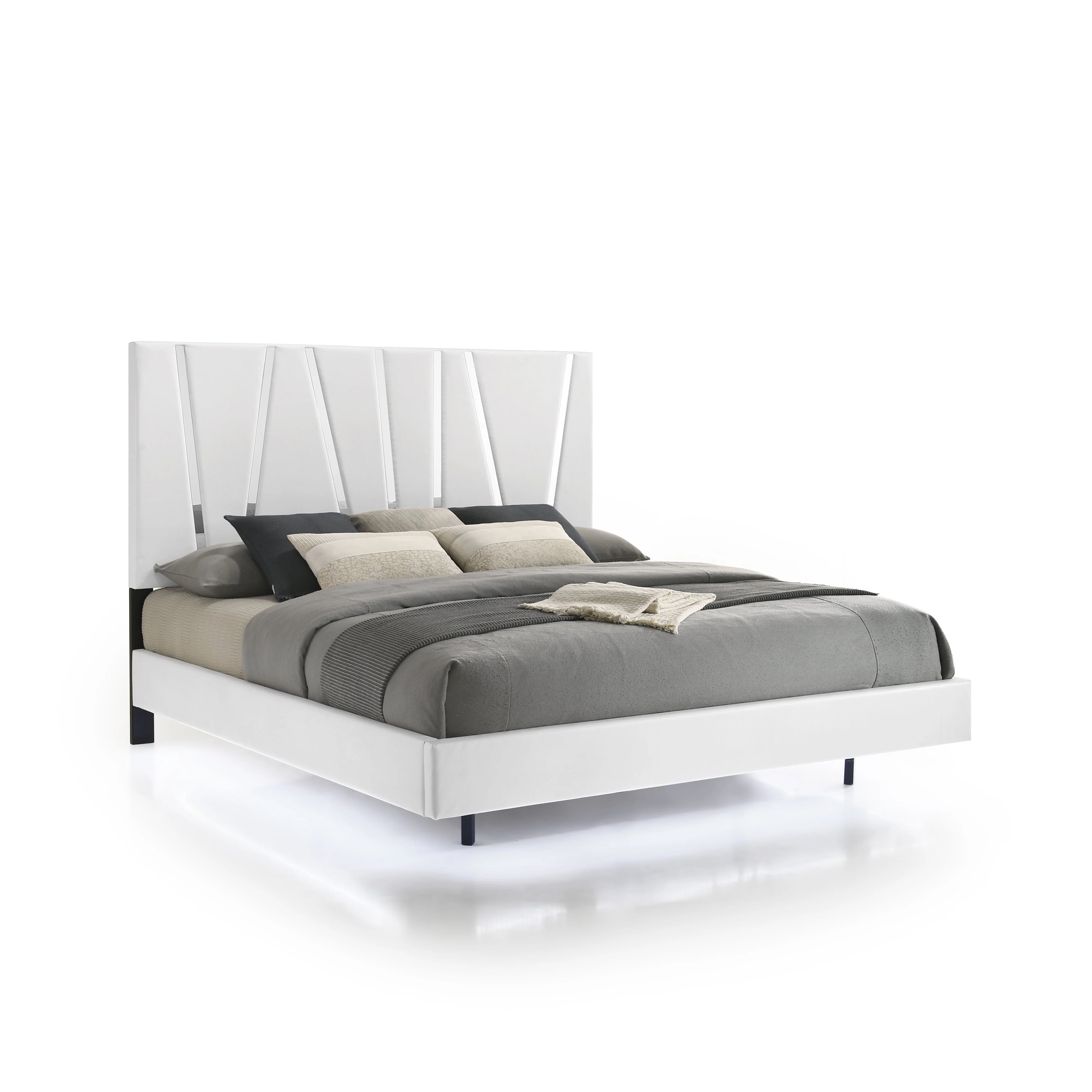 Europa 6/6 Ek Headboard, Footboard & Slats-White