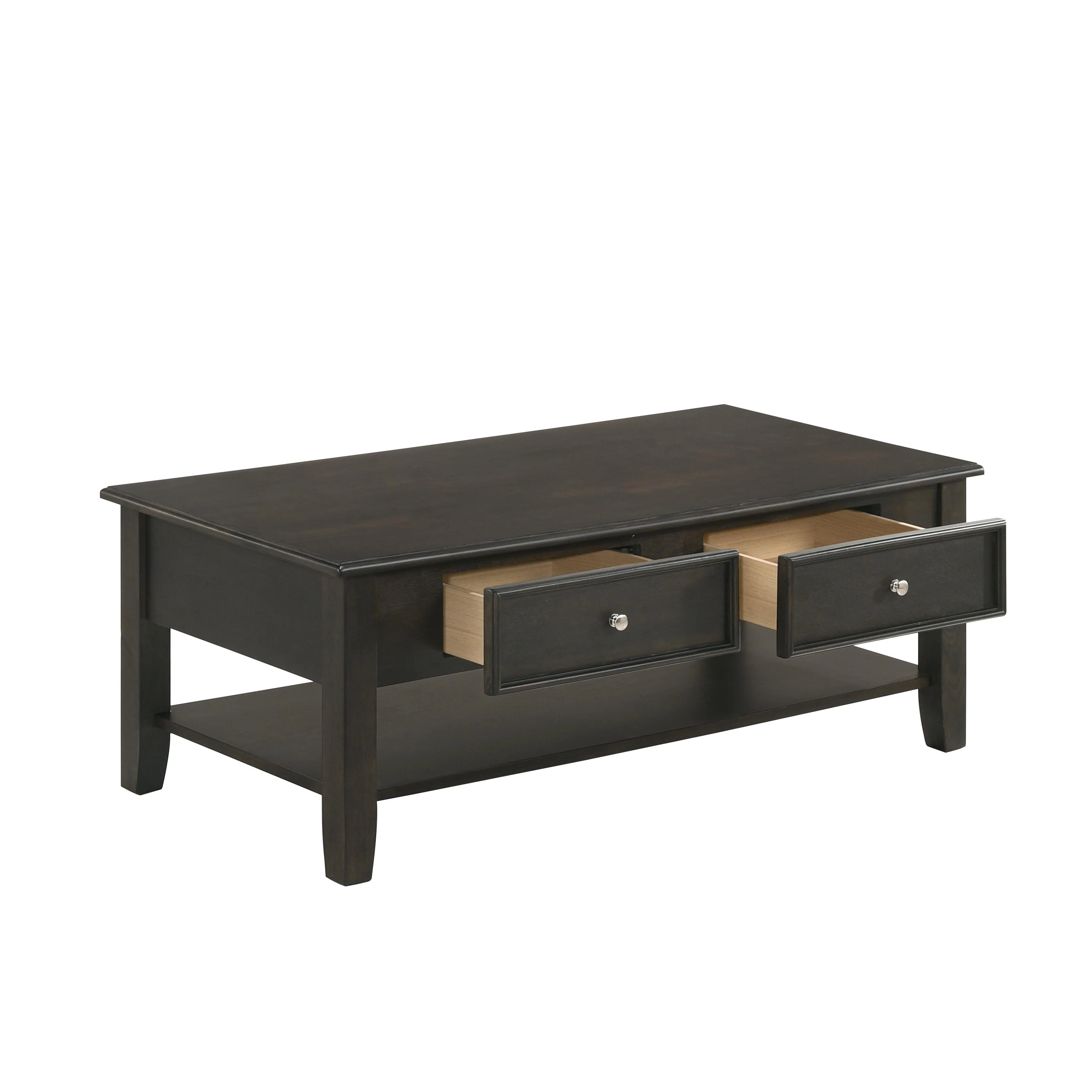 EVANDER COFFEE TABLE WITH DRAWER-ESPRESSO - Image 4
