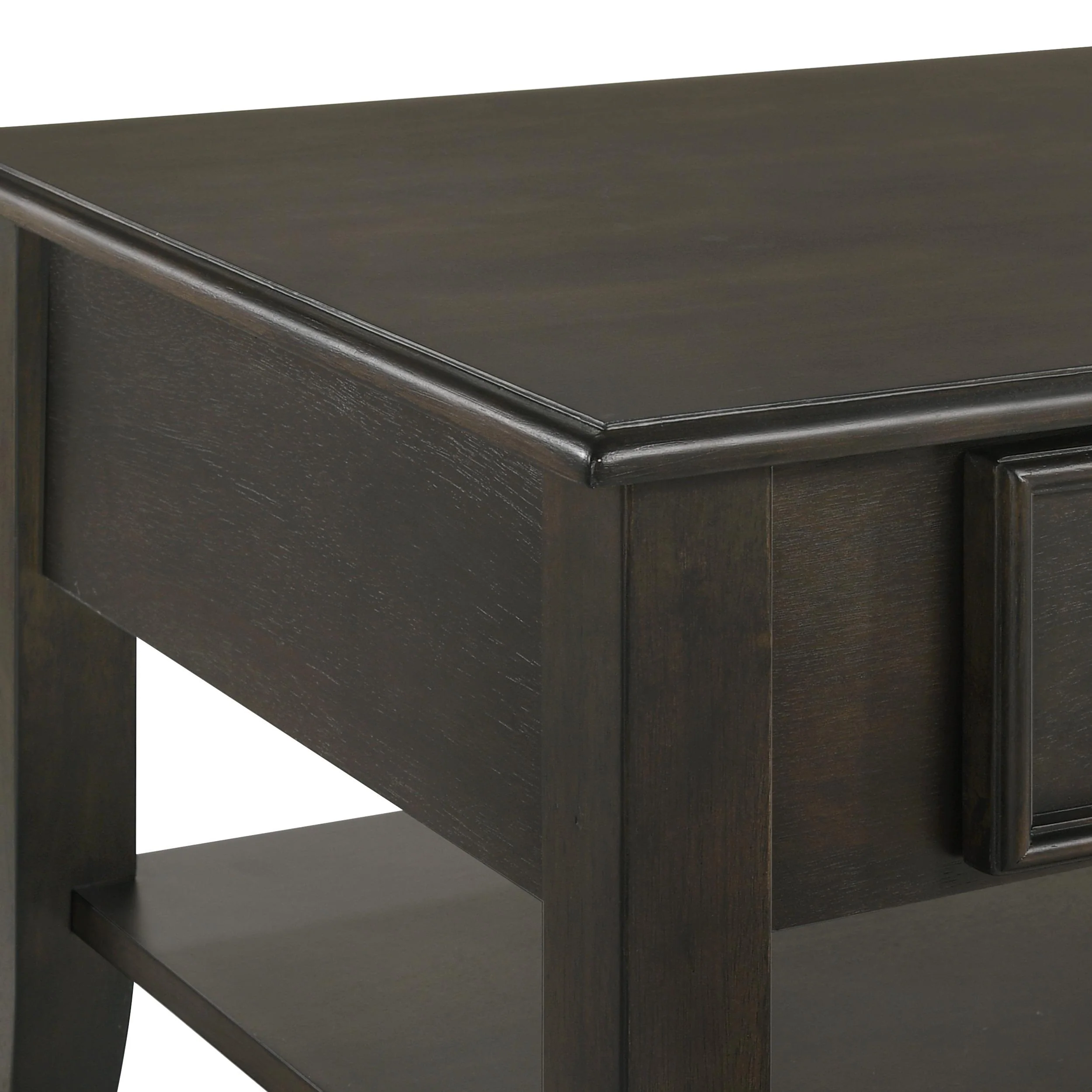 EVANDER COFFEE TABLE WITH DRAWER-ESPRESSO - Image 5