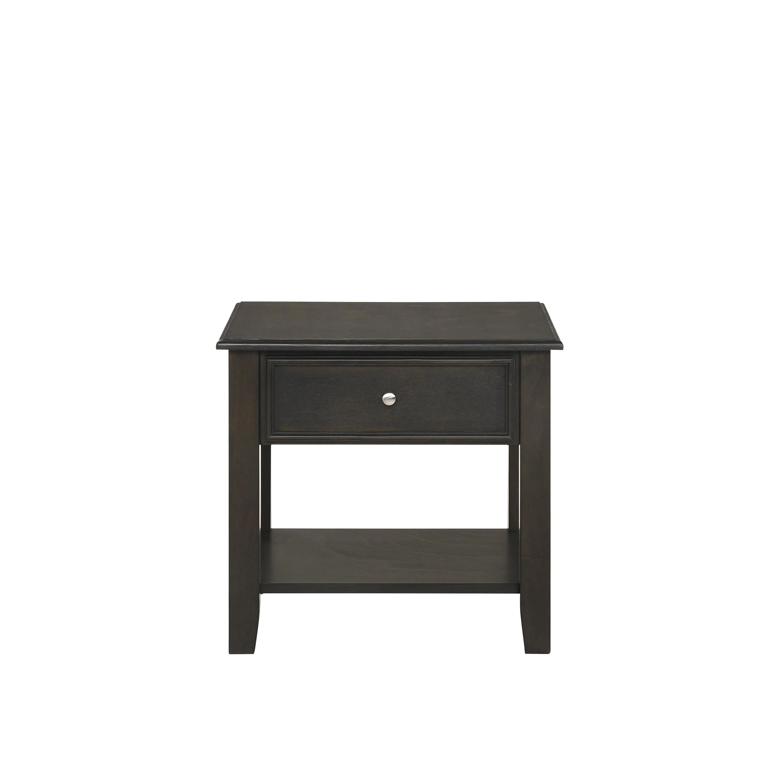 EVANDER END TABLE WITH DRAWER-ESPRESSO - Image 2