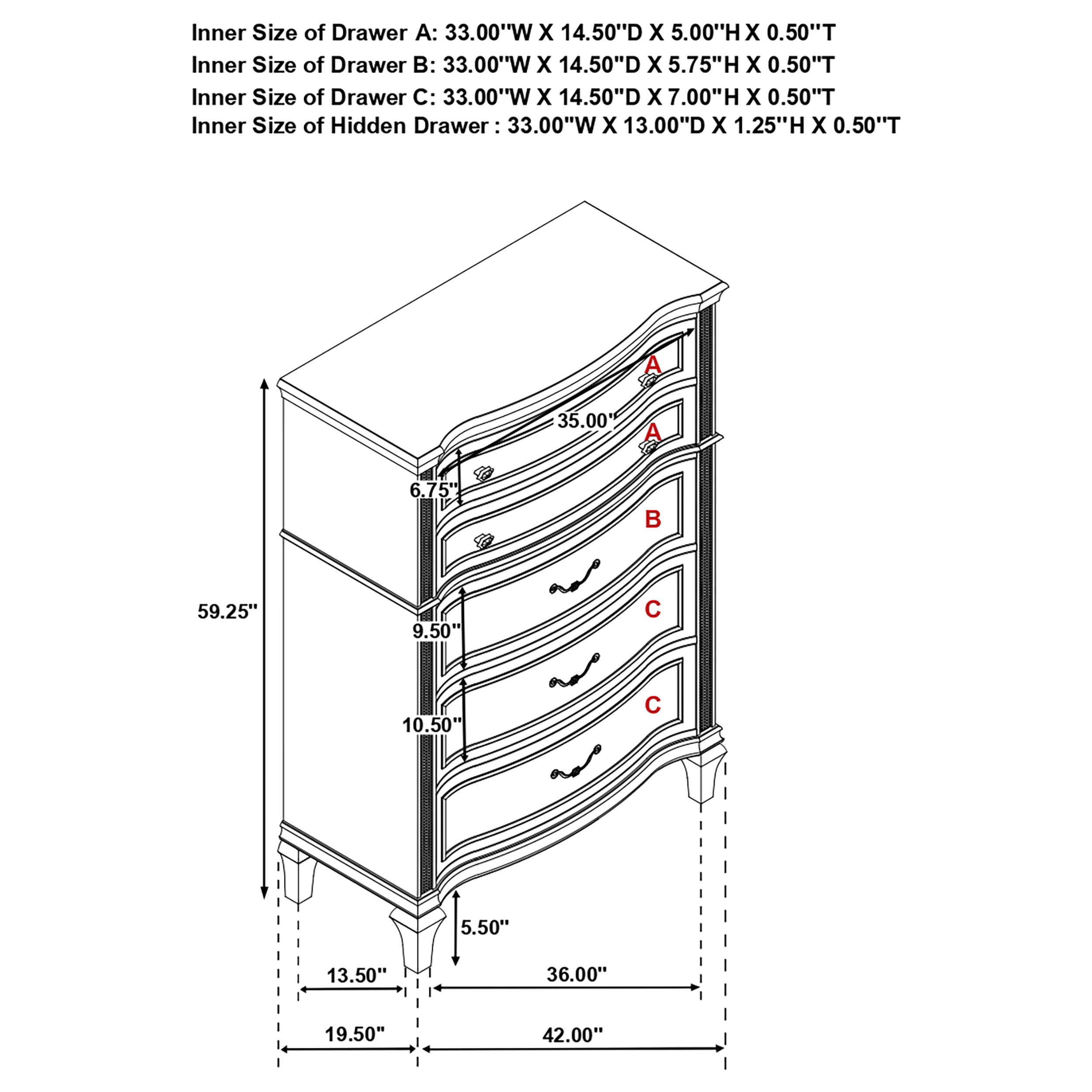 Evangeline Chest of Drawers - Image 13