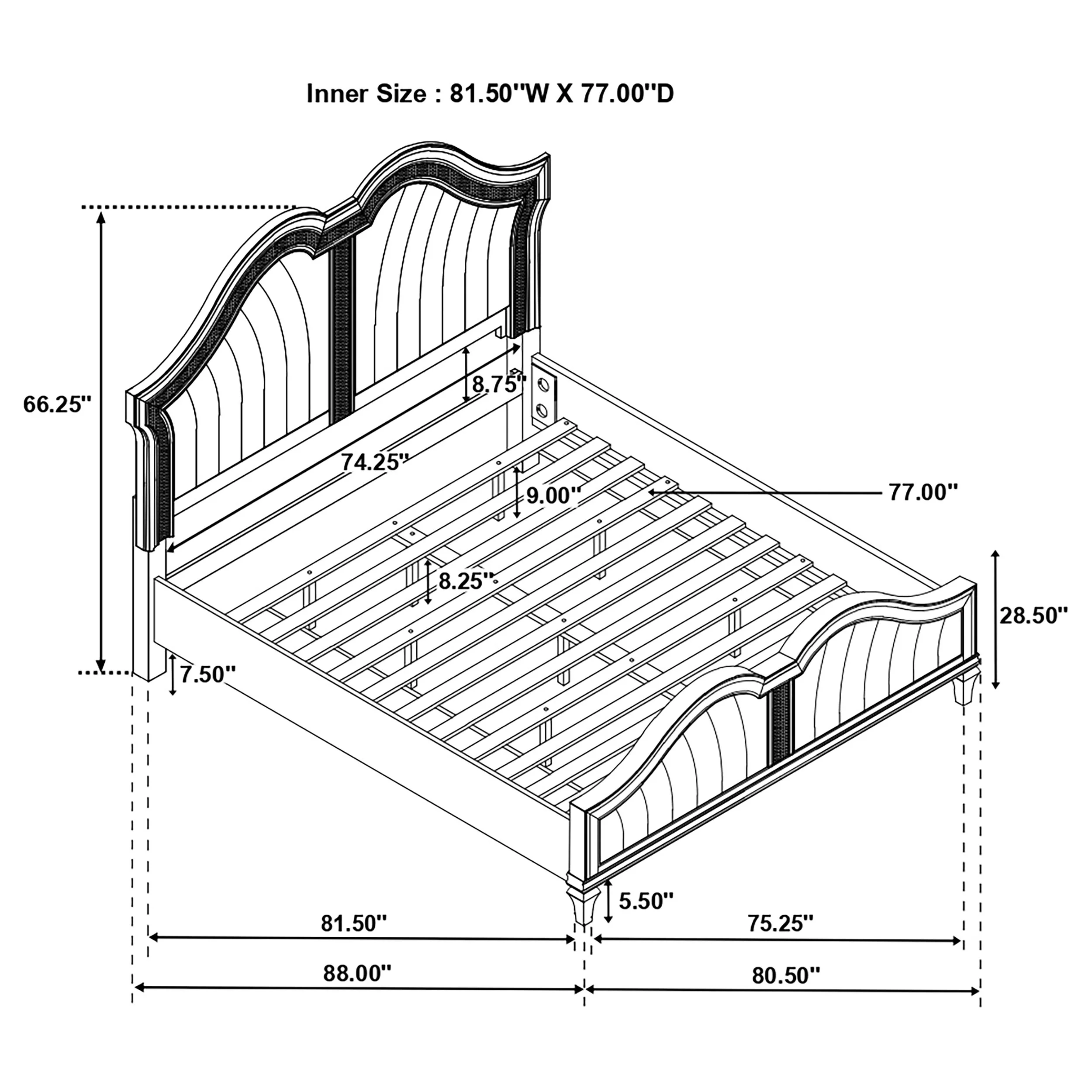 Evangeline Panel Bed with LED Lighting - Image 22