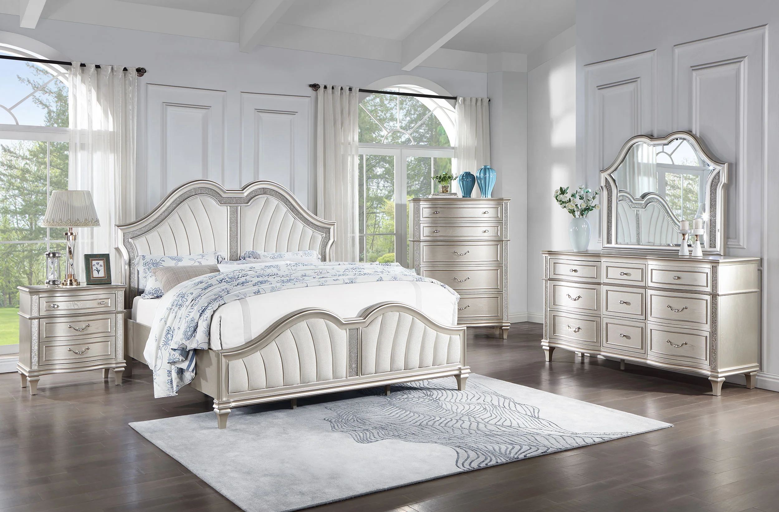 Evangeline Panel Bed with LED Lighting - Image 23
