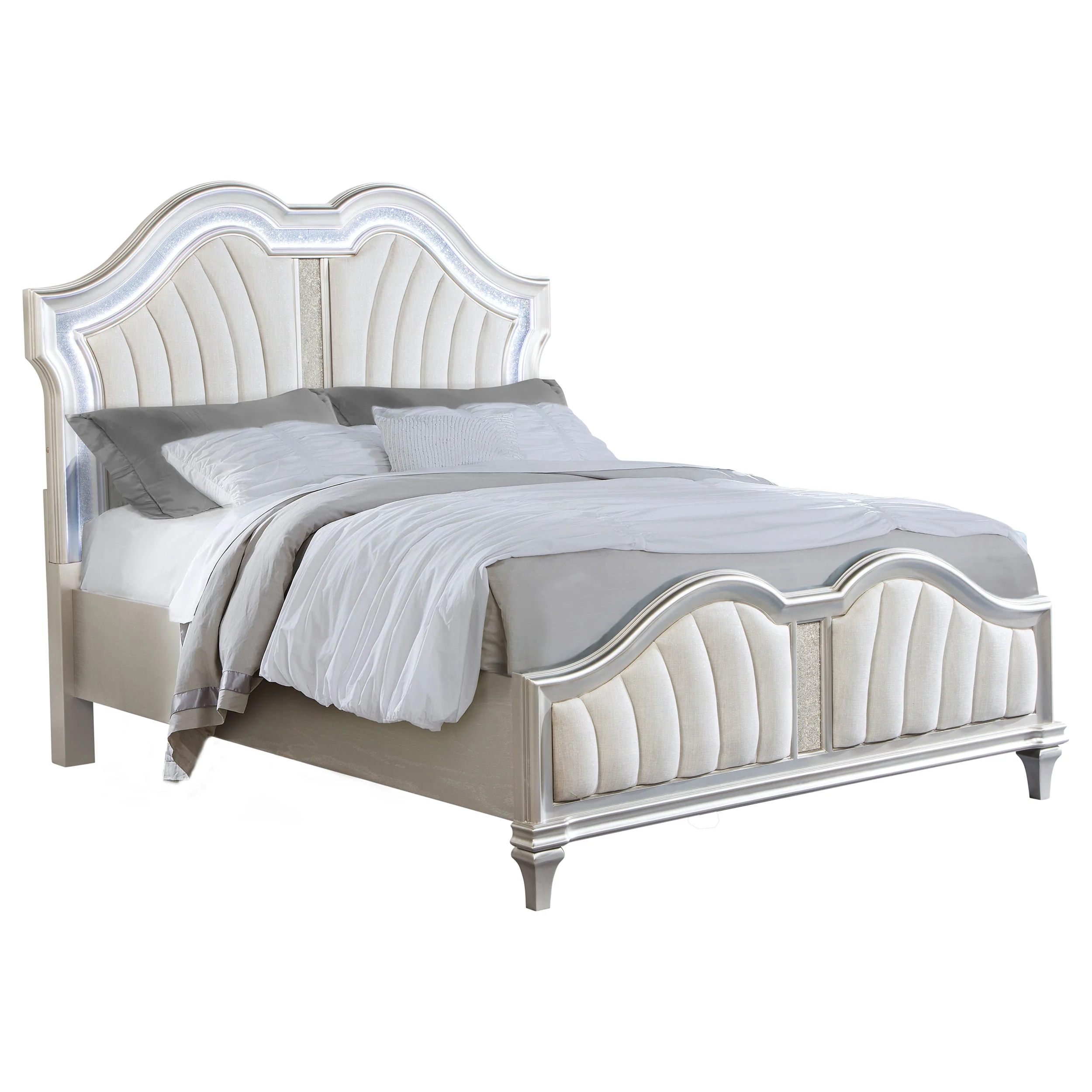 Evangeline Panel Bed with LED Lighting - Image 3