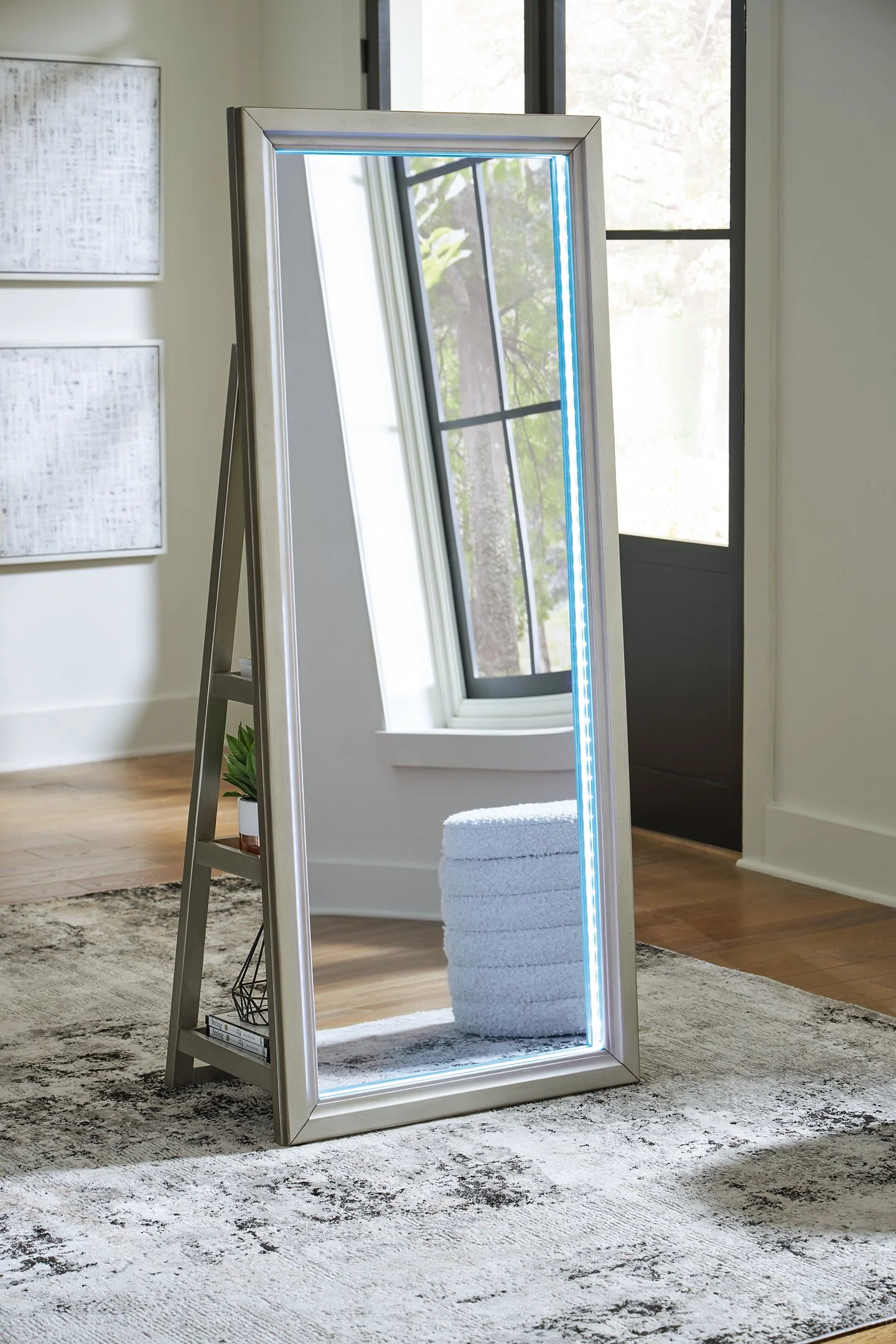 Evesen Floor Standing Mirror/Storage - Image 9