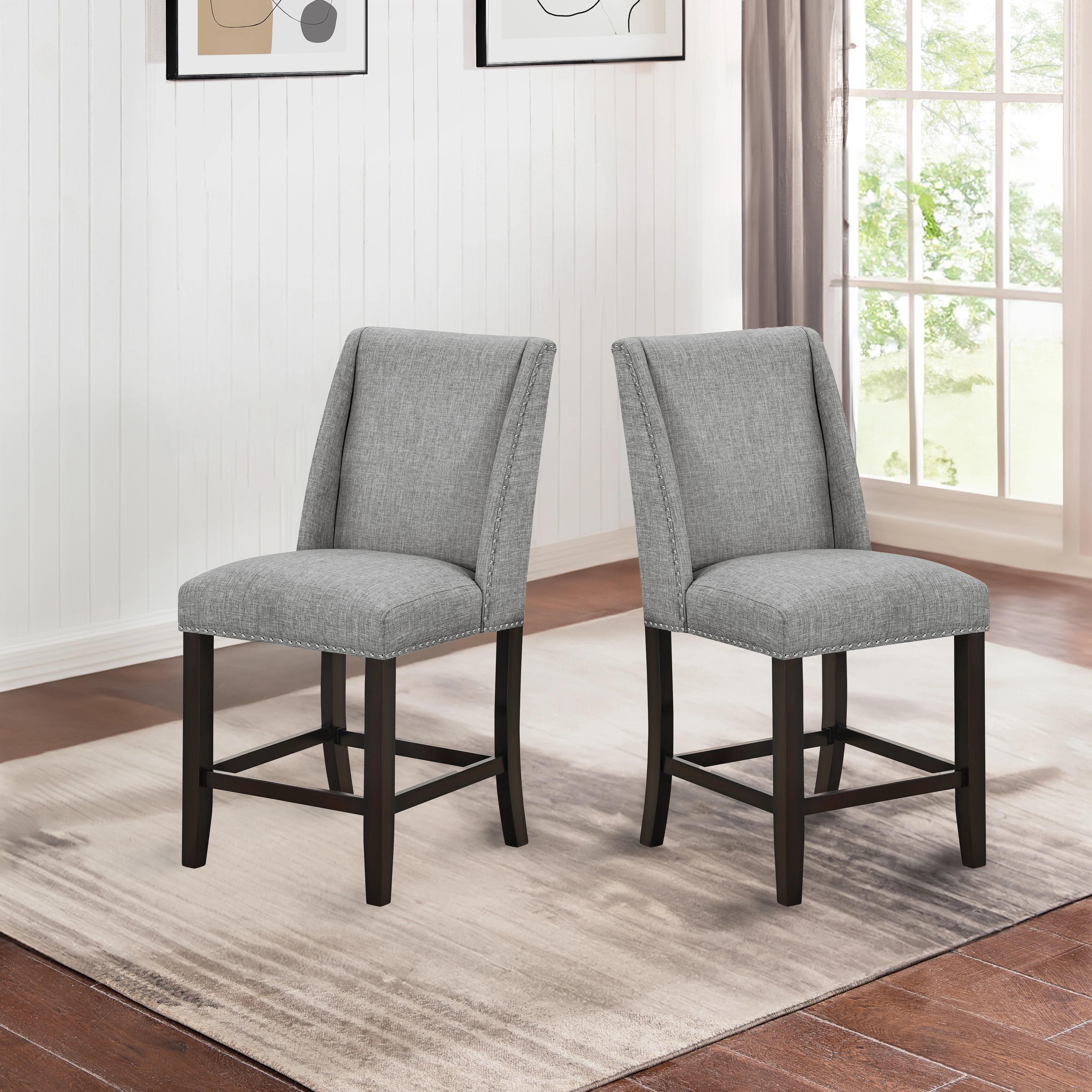 Faust Counter Chair (2 Per Carton)-Gray - Image 9