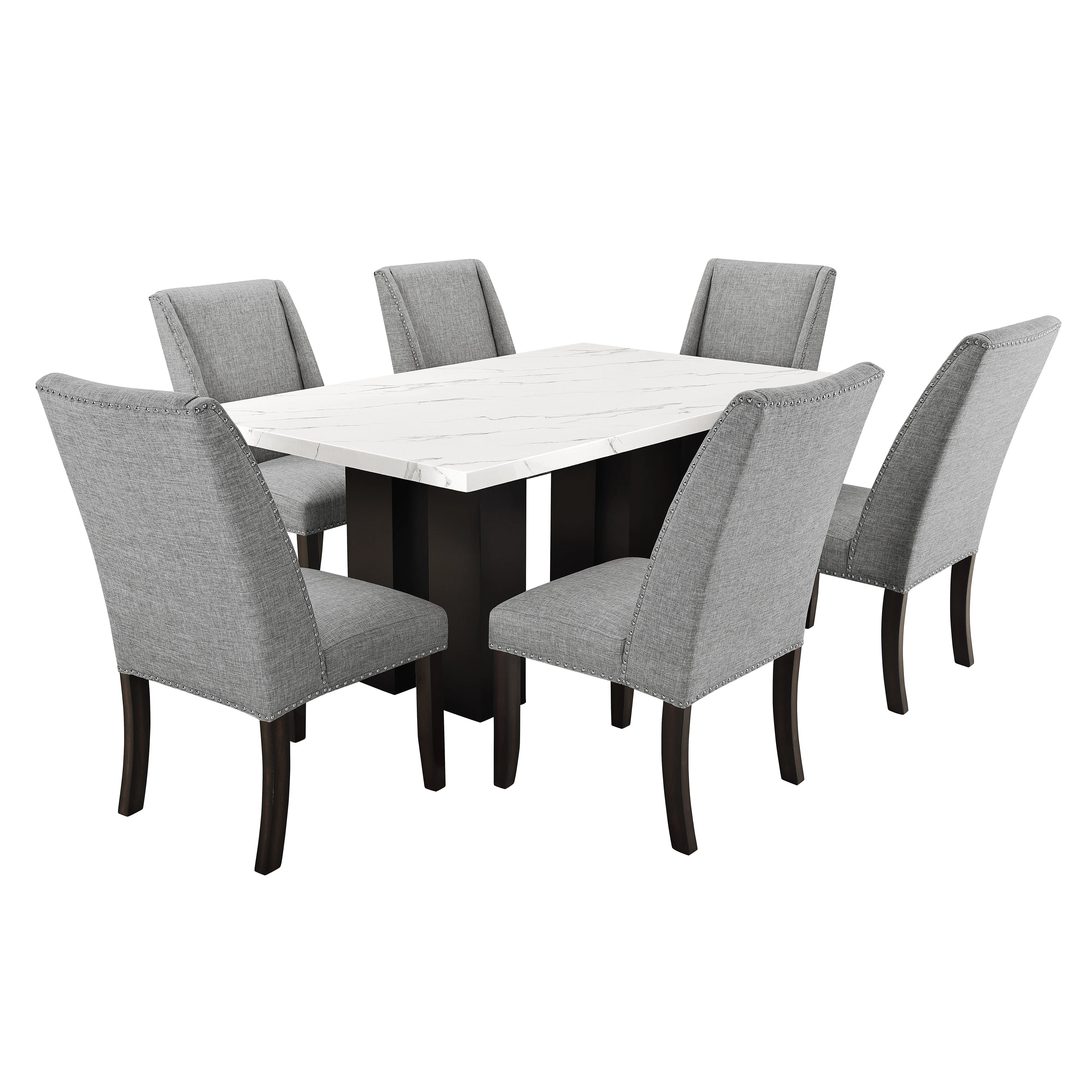 Faust Dining Chair (2 Per Carton)-Gray - Image 7