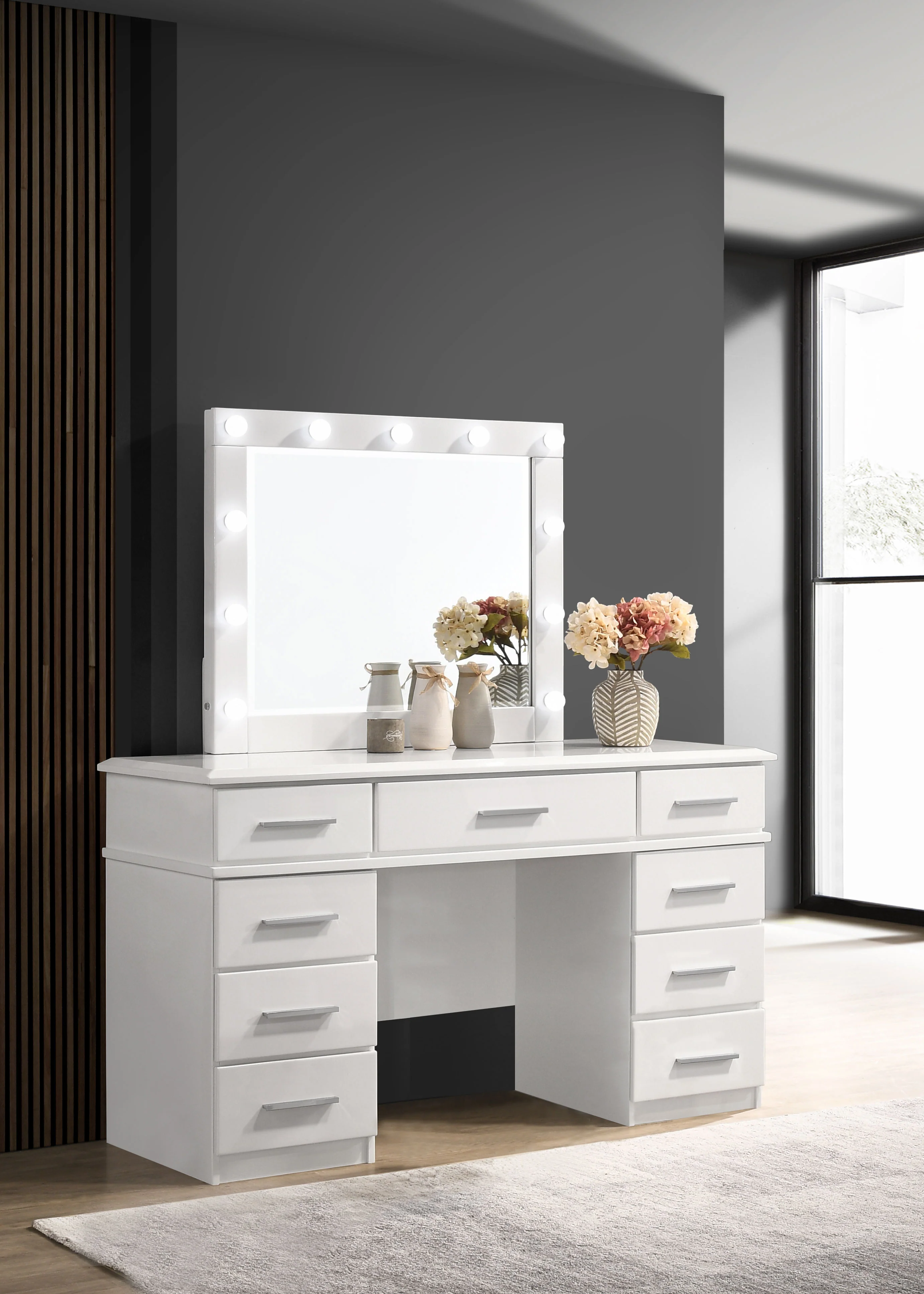 Felicity Makeup Vanity Table with LED Mirror - Image 2