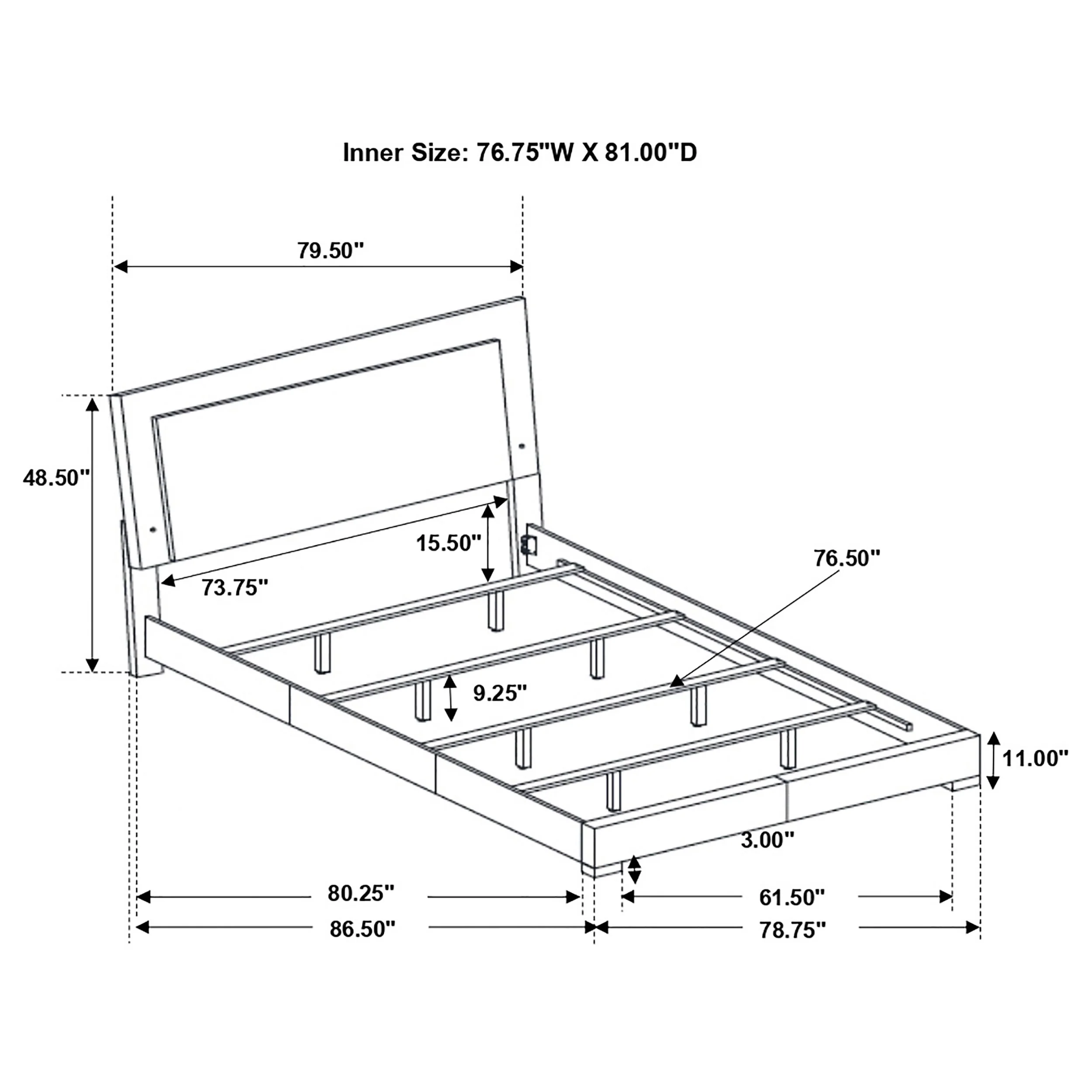 Felicity Panel Bed with LED Lighting - Image 17