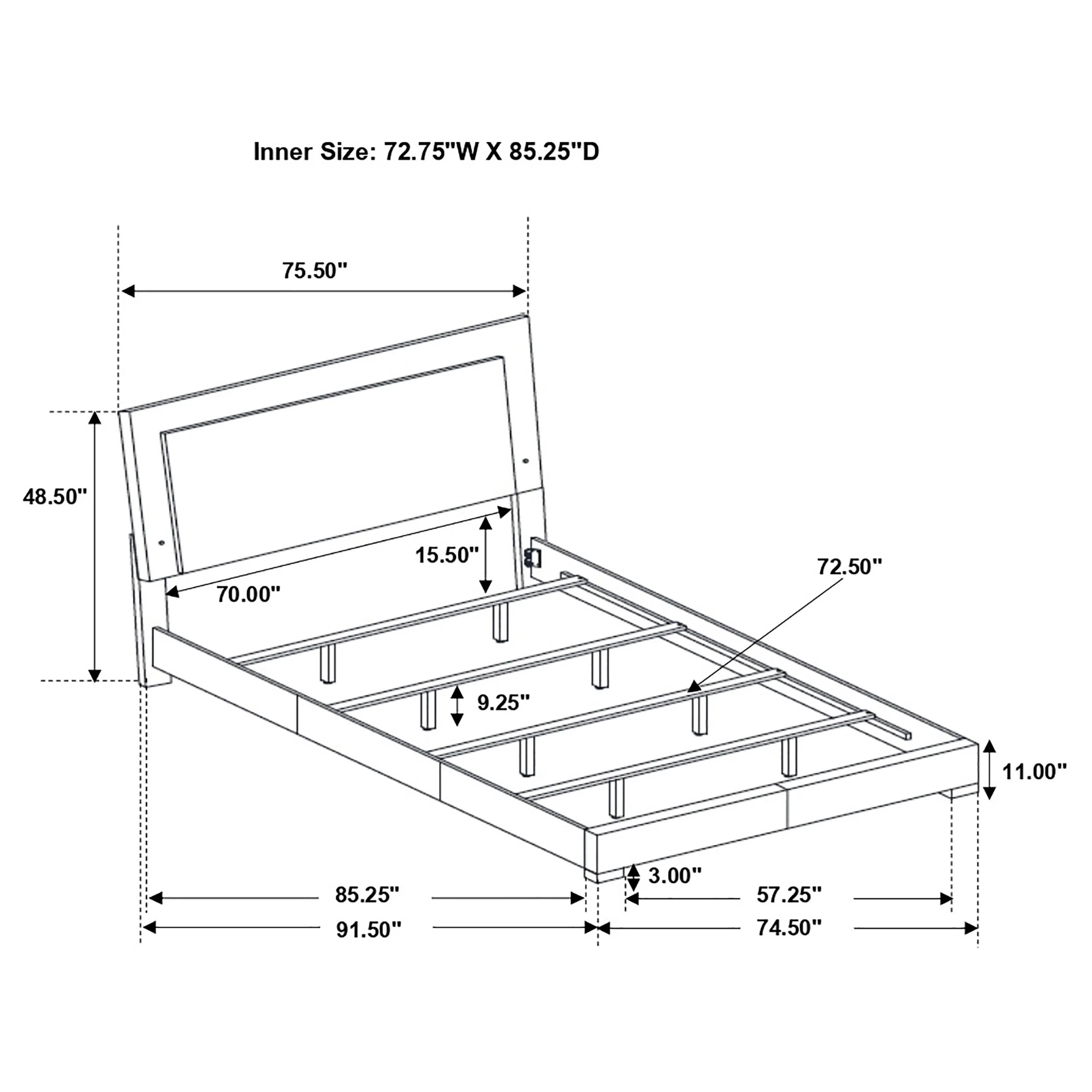 Felicity Panel Bed with LED Lighting - Image 21