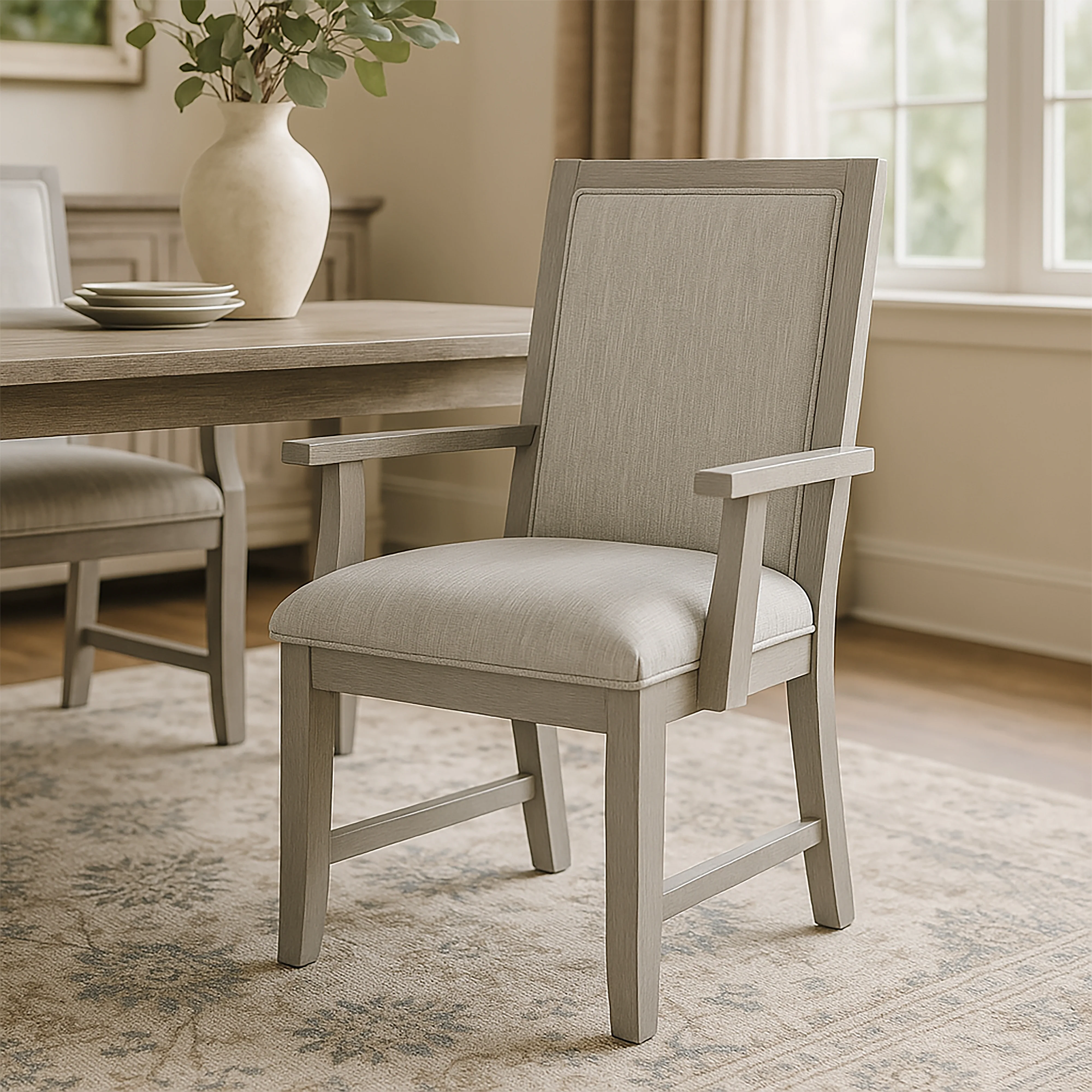 Fiona Dining Arm Chair (2 Per Carton)-Mist Gray - Image 7