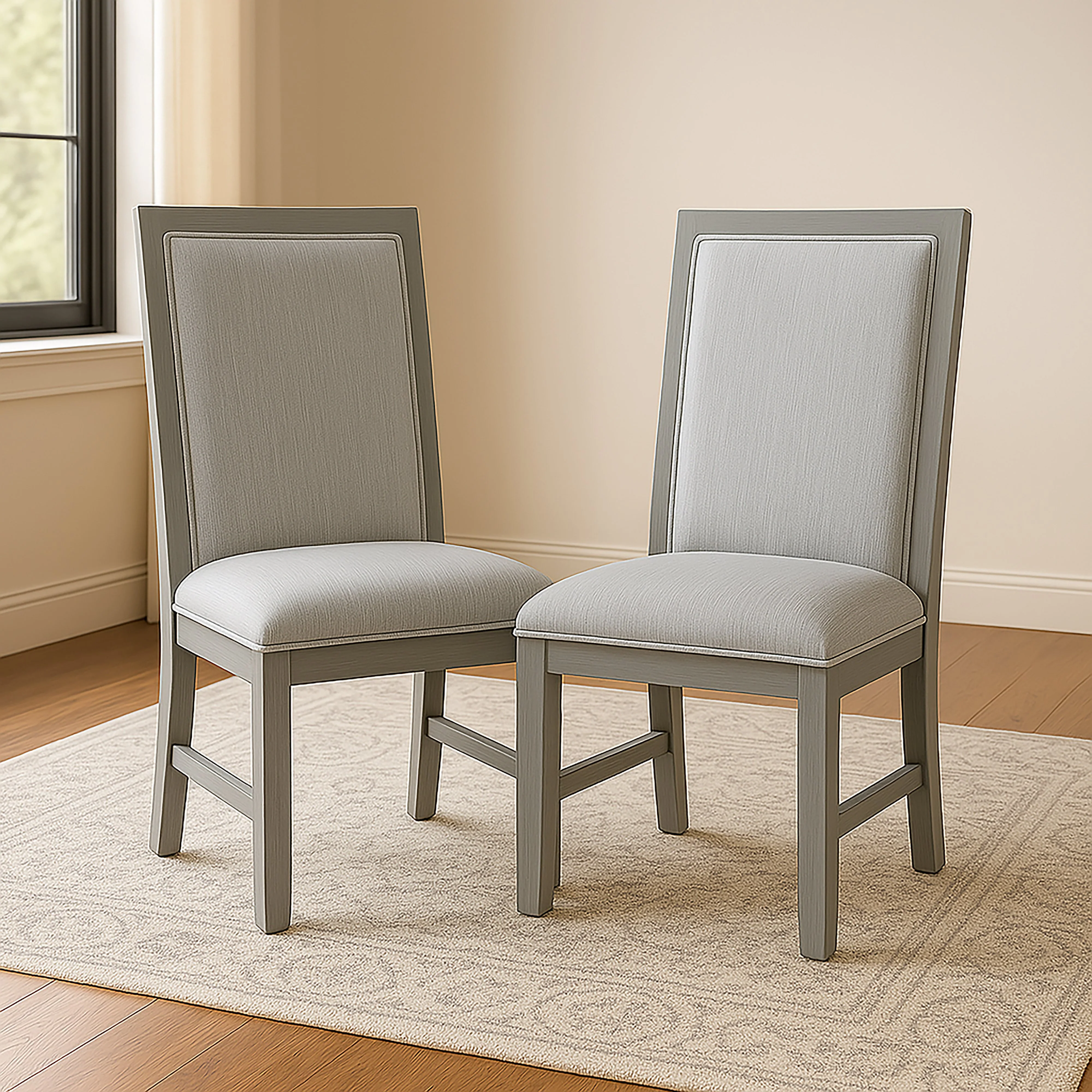 Fiona Dining Side Chair (2 Per Carton)-Mist Gray - Image 7