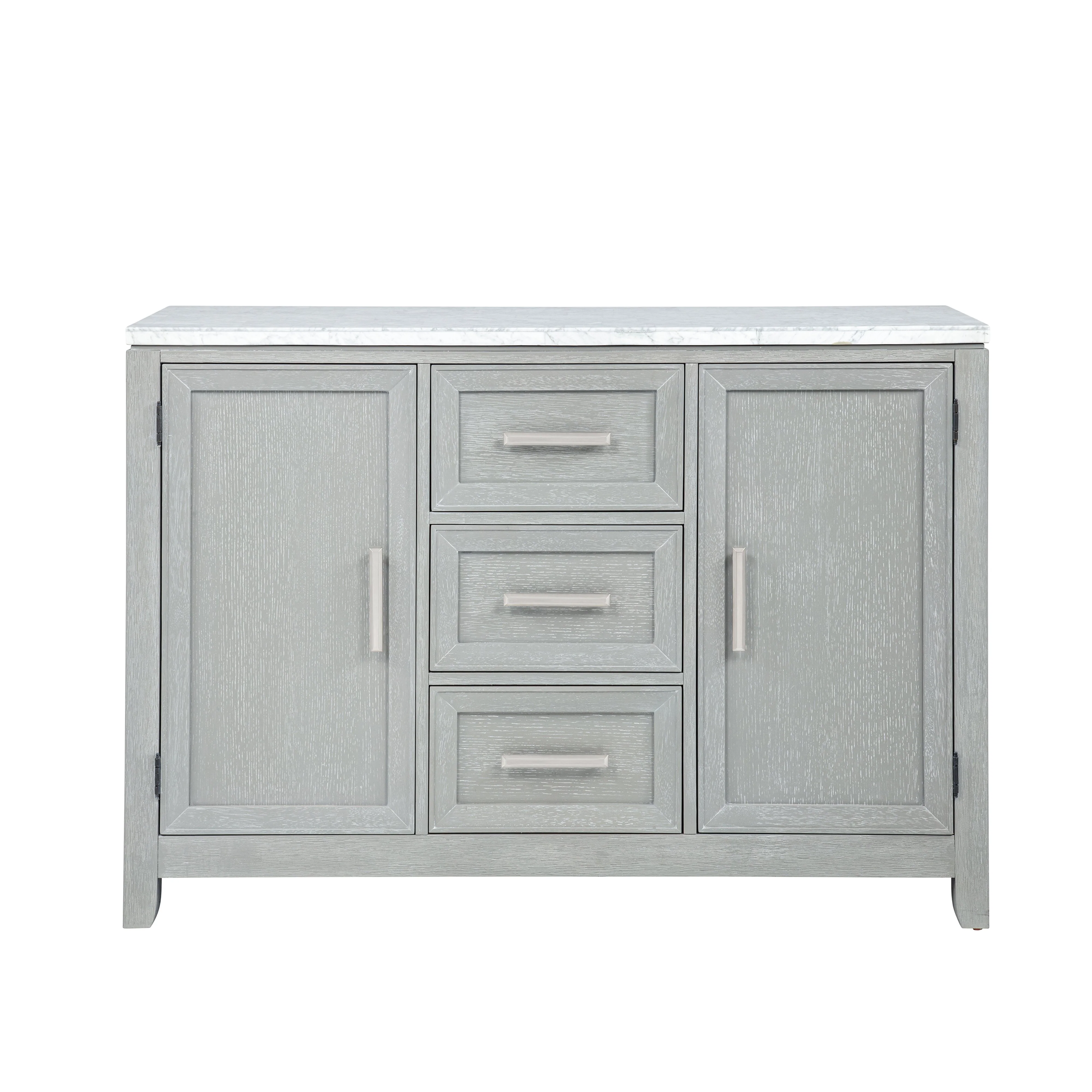 Fiona Marble Top Dining Buffet/Server-Mist Gray - Image 2