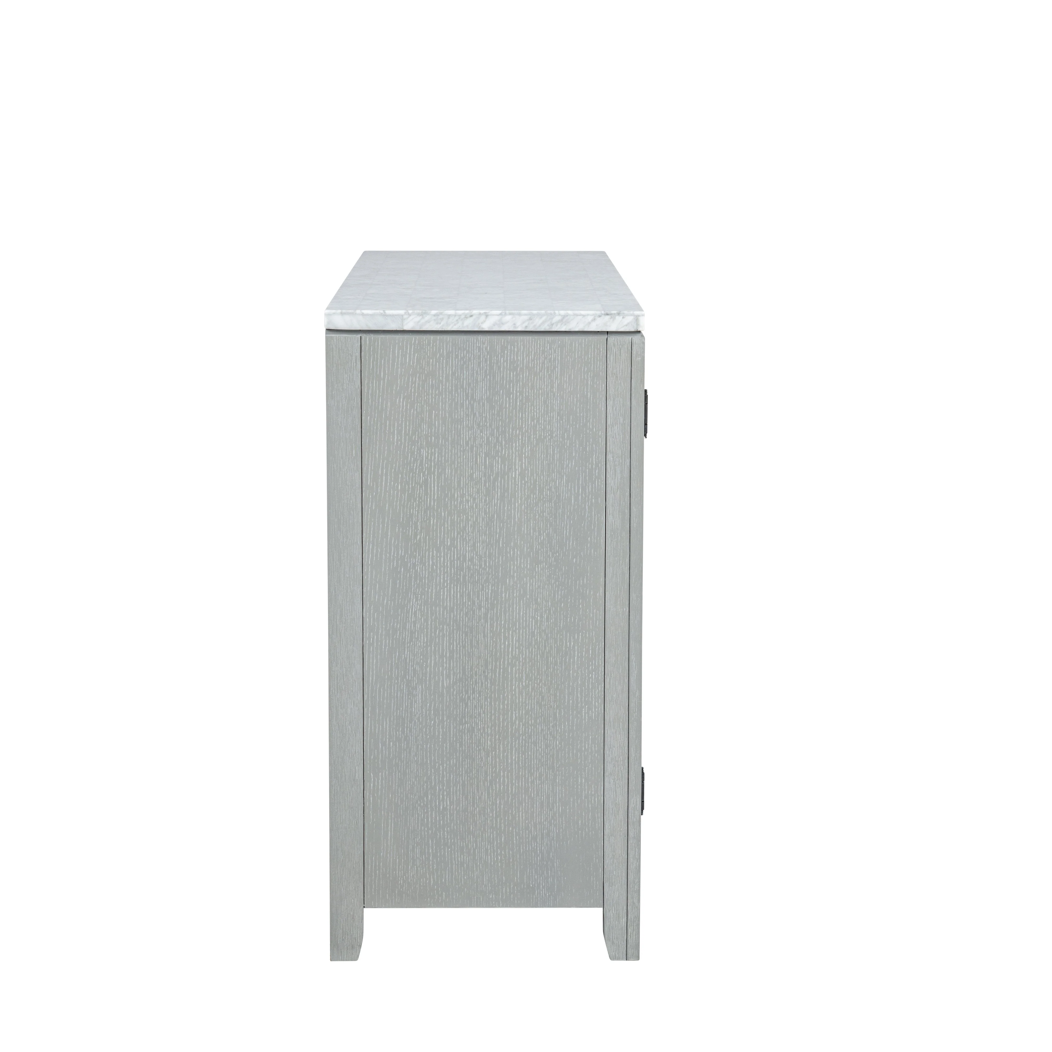 Fiona Marble Top Dining Buffet/Server-Mist Gray - Image 5